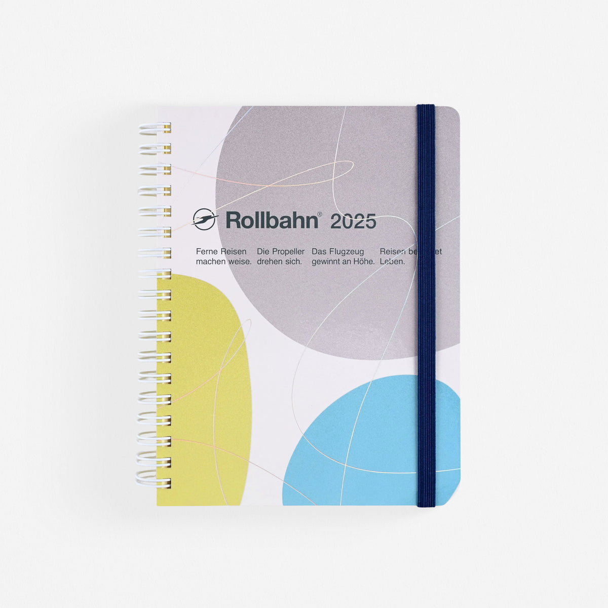 Delfonics Rollbahn 2025 Calando Monthly Planner Medium Or Large | 3 Colorways Aqua [White Binding] / Medium [4 x 5.25"]