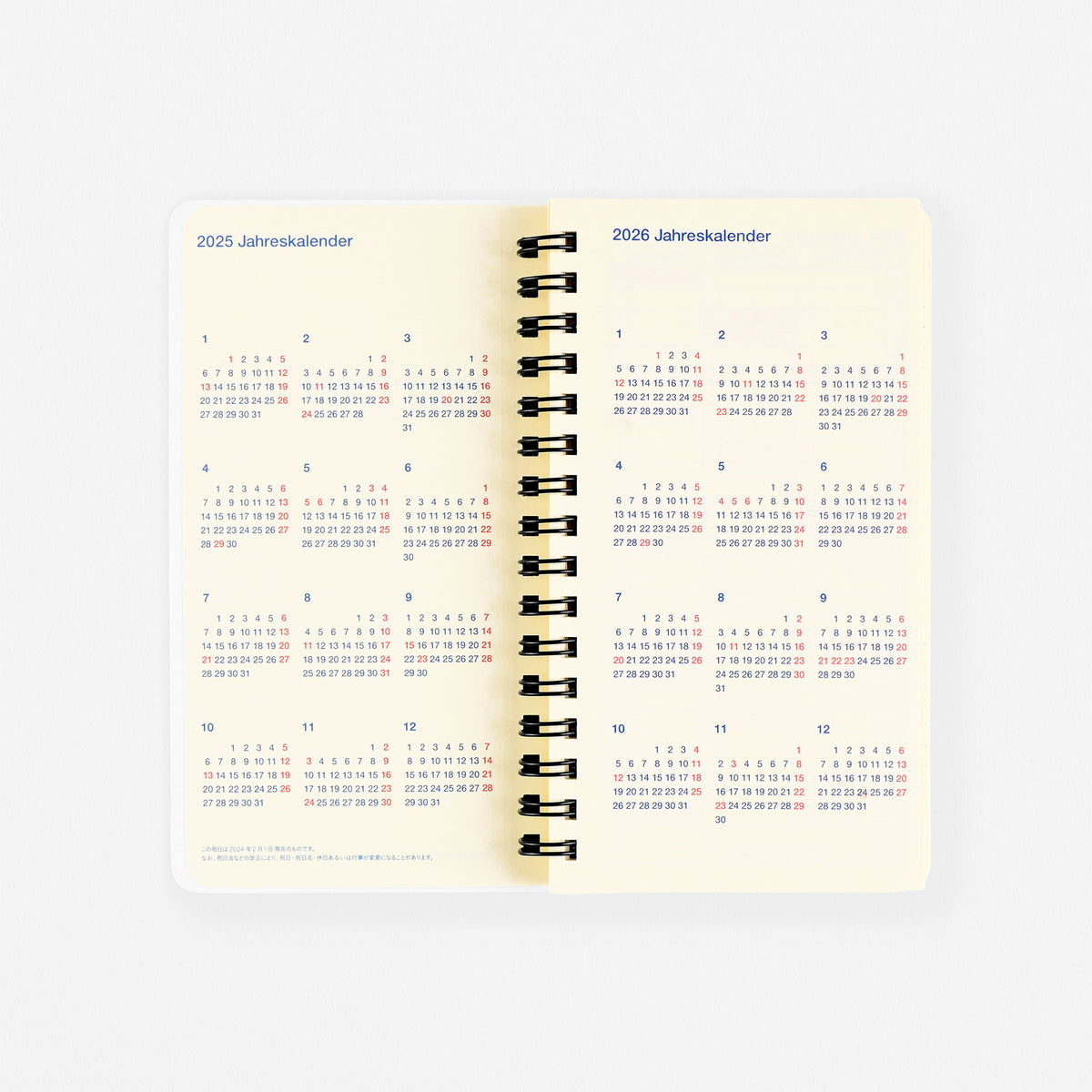 Delfonics Rollbahn 2025 Chance Slim Monthly Planner | White, Black Or Light Blue