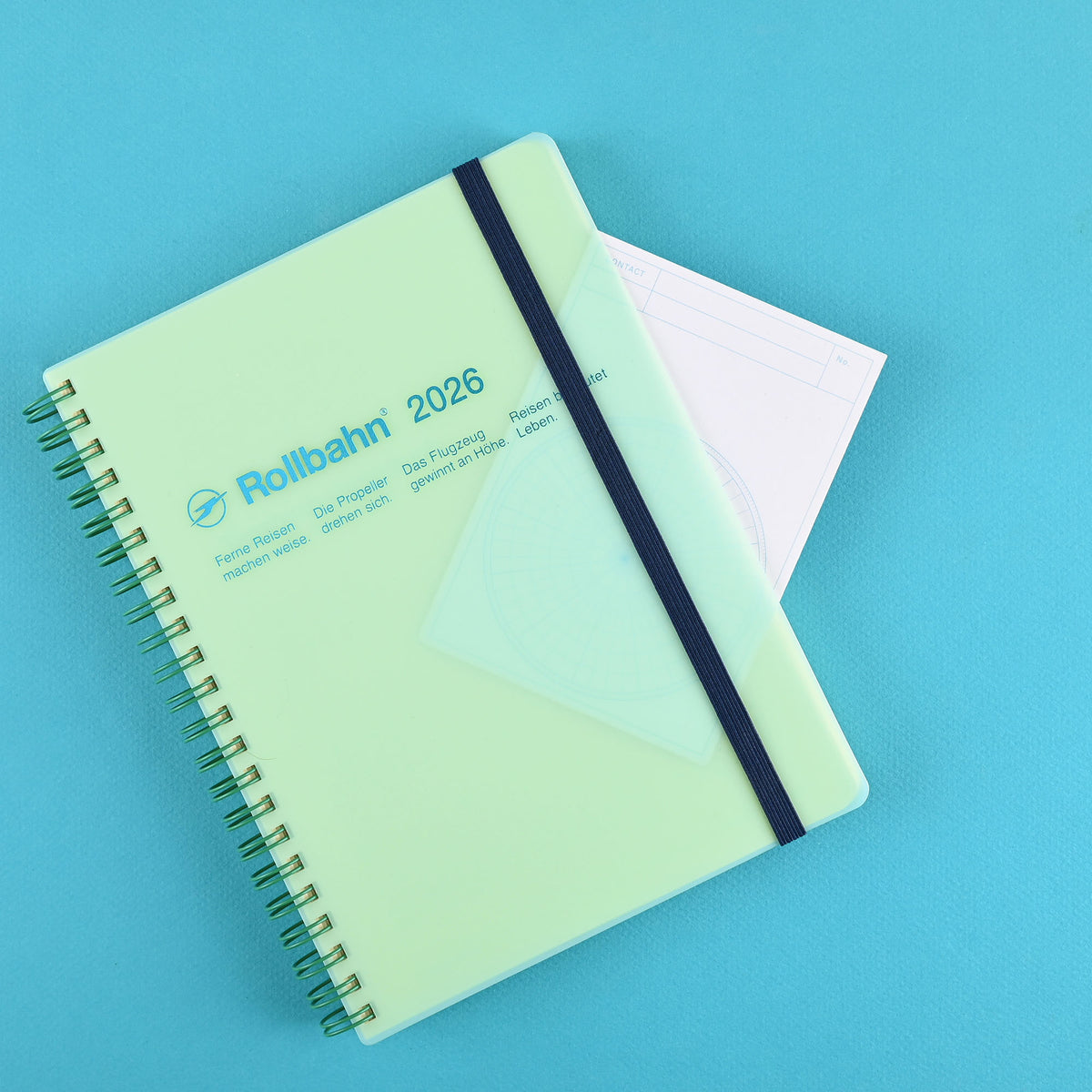 Delfonics Rollbahn 2026 Clear Monthly Planner Green | A5 Or Slim
