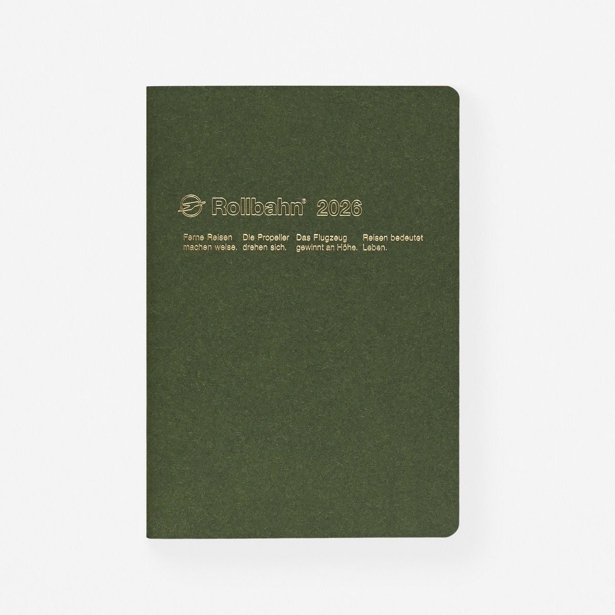 Delfonics Rollbahn 2026 "Note" Homme Monthly Planner Olive | Large Or A5