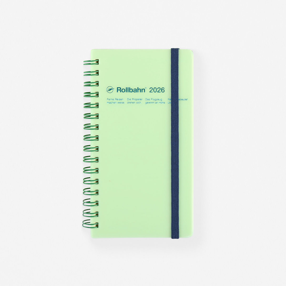 Delfonics Rollbahn 2026 Clear Monthly Planner Green | A5 Or Slim Slim [3.5 x 6.5"]
