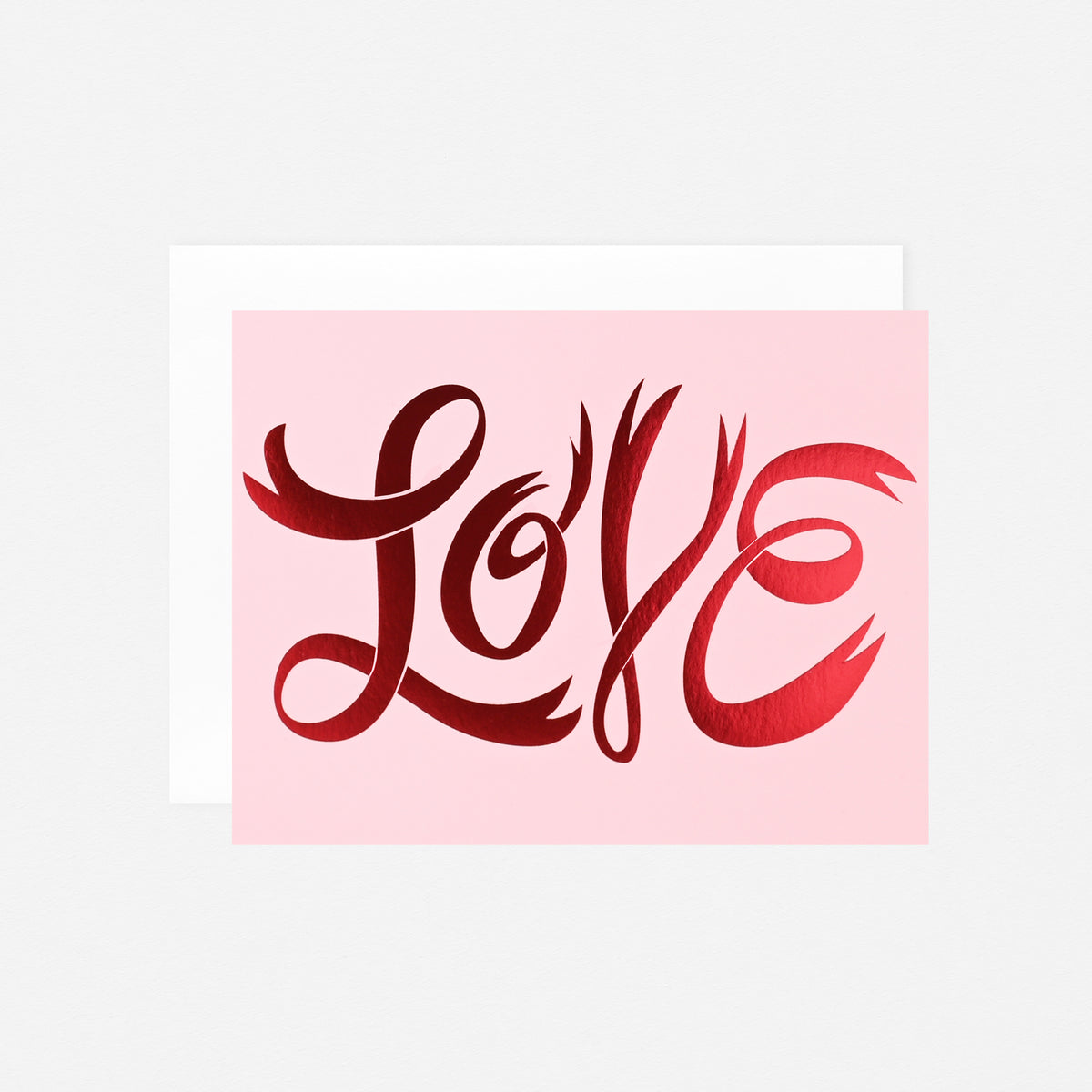 Banquet Workshop Red Foil Love Greeting Card 