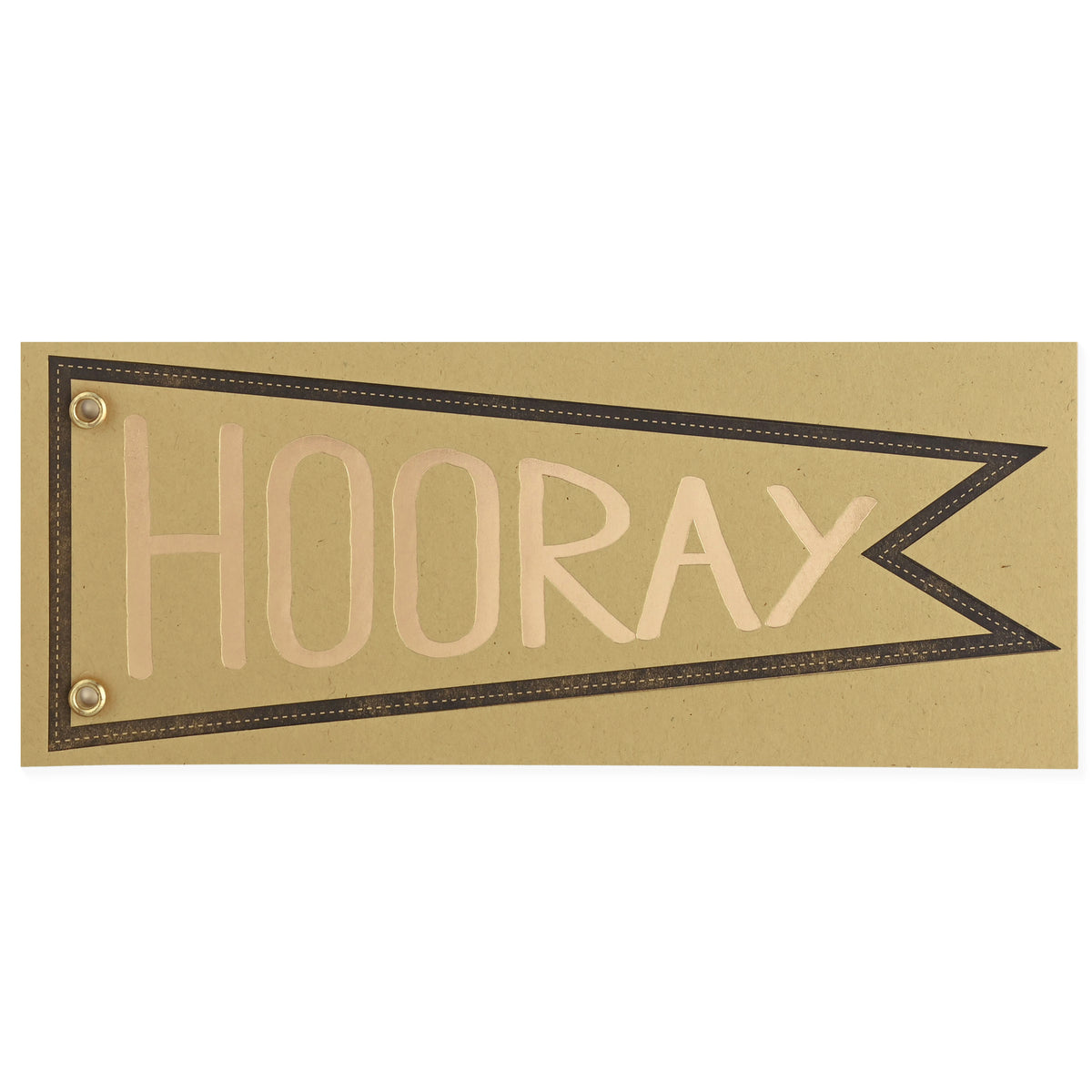Big Wheel Press Hooray Pennant Greeting Card 