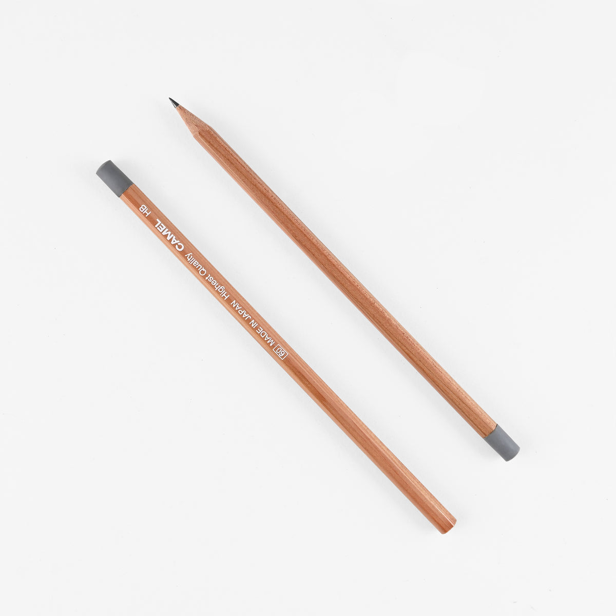 Camel Pencil Co. CA-P4 Natural Wood Pencil HB Grey Eraser 
