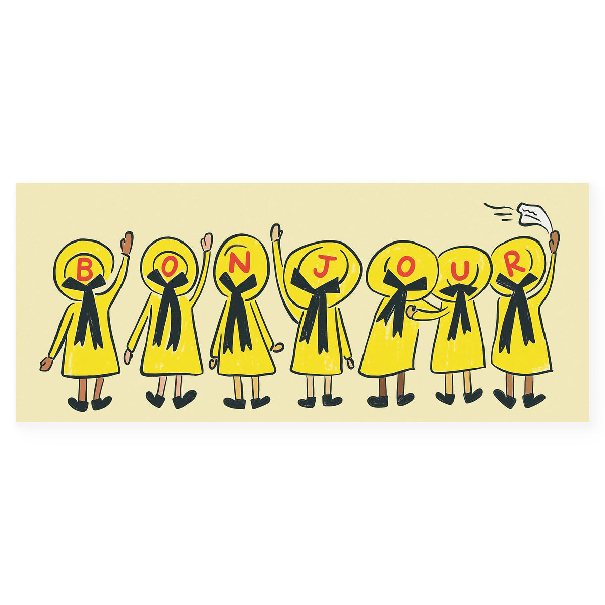Courage Card Co. Bonjour Greeting Card