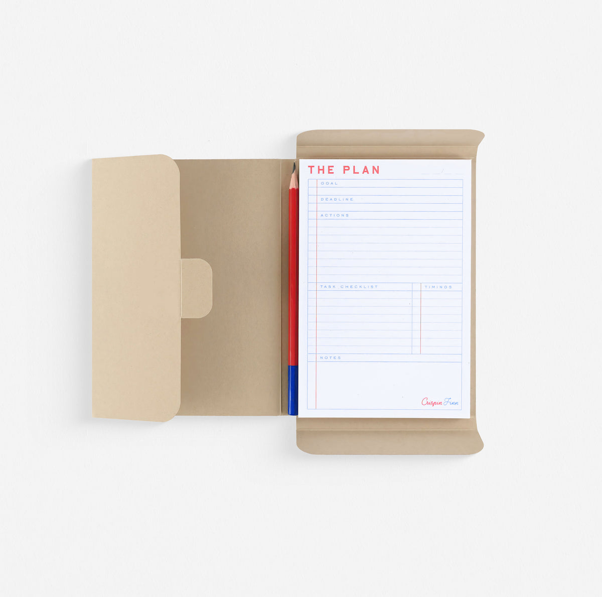 Crispin Finn The Plan Notepad With Pencil Packaged Set