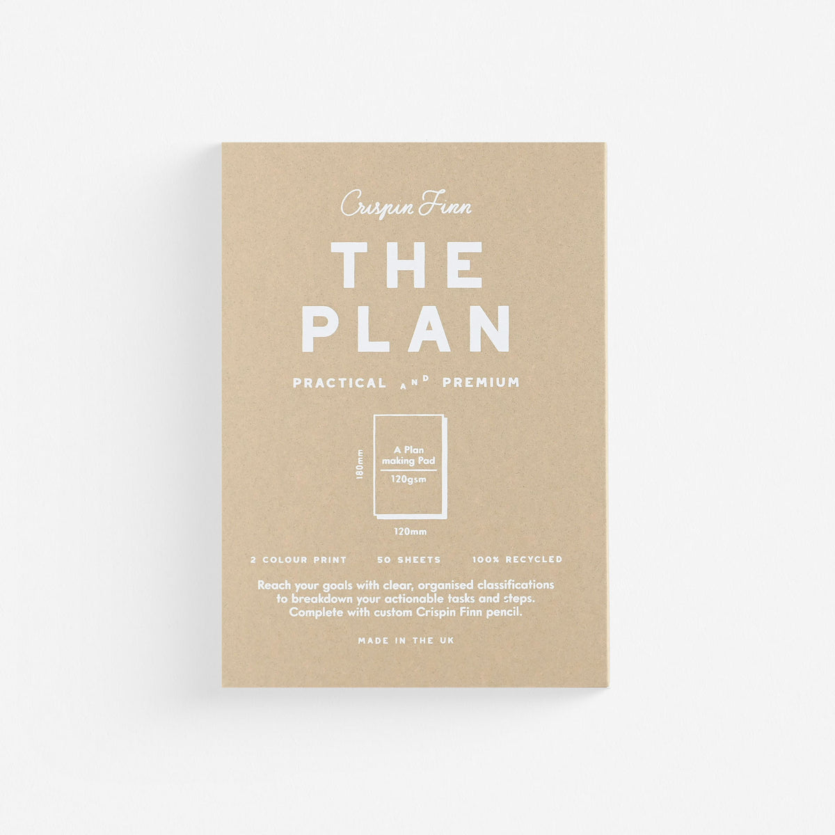 Crispin Finn The Plan Notepad With Pencil Packaged Set