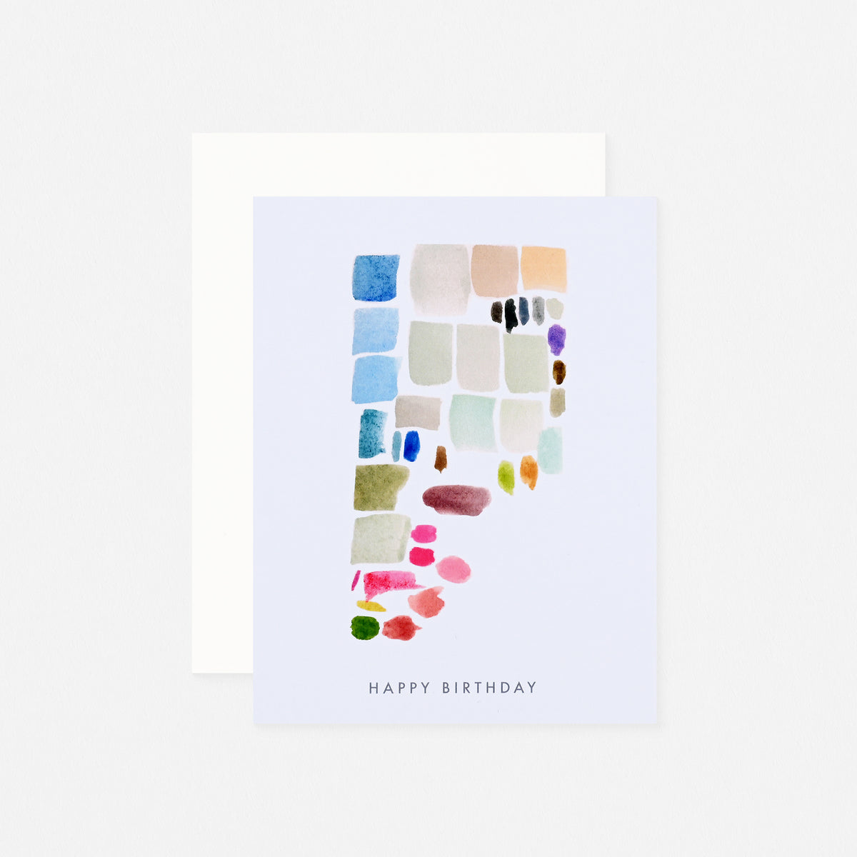 Dear Hancock Birthday Paint Strokes Blue Greeting Card 