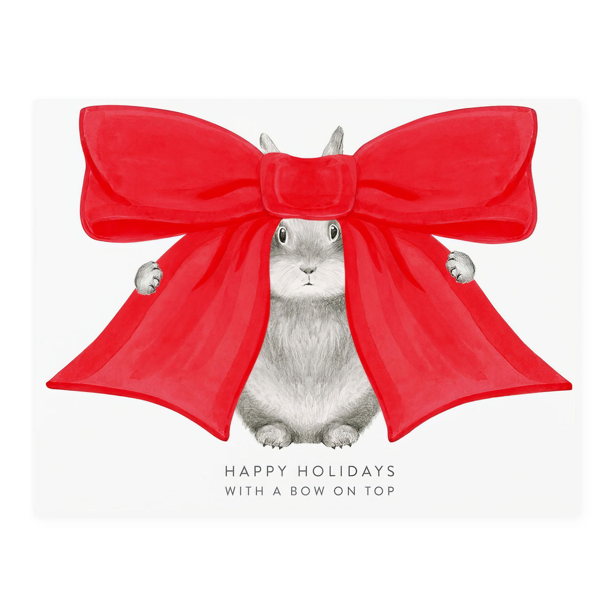 Dear Hancock Happy Holidays With A Bow On Top Holiday Card