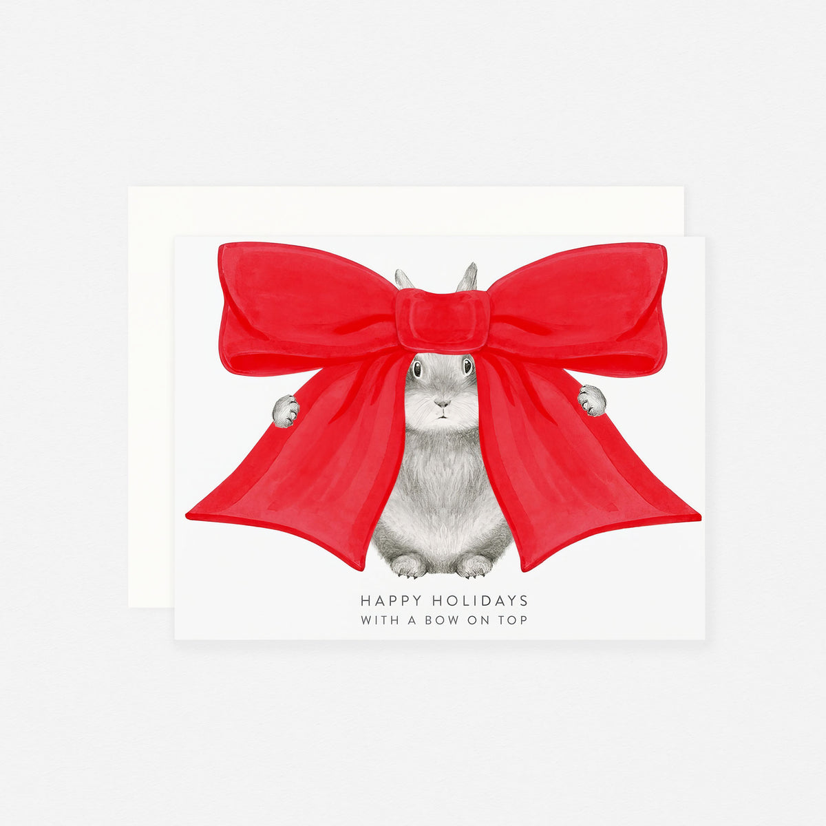 Dear Hancock Happy Holidays With A Bow On Top Holiday Card