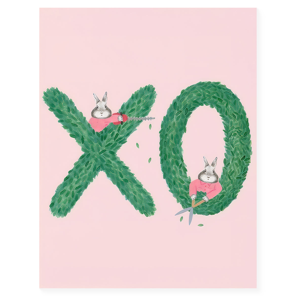 Dear Hancock XO Bunny Gardeners Greeting Card