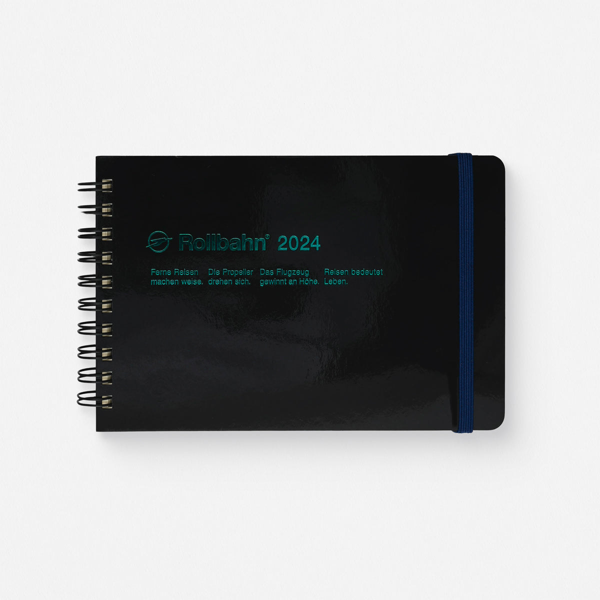 Delfonics Rollbahn 2024 Monthly Planner Horizontal Medium Black 