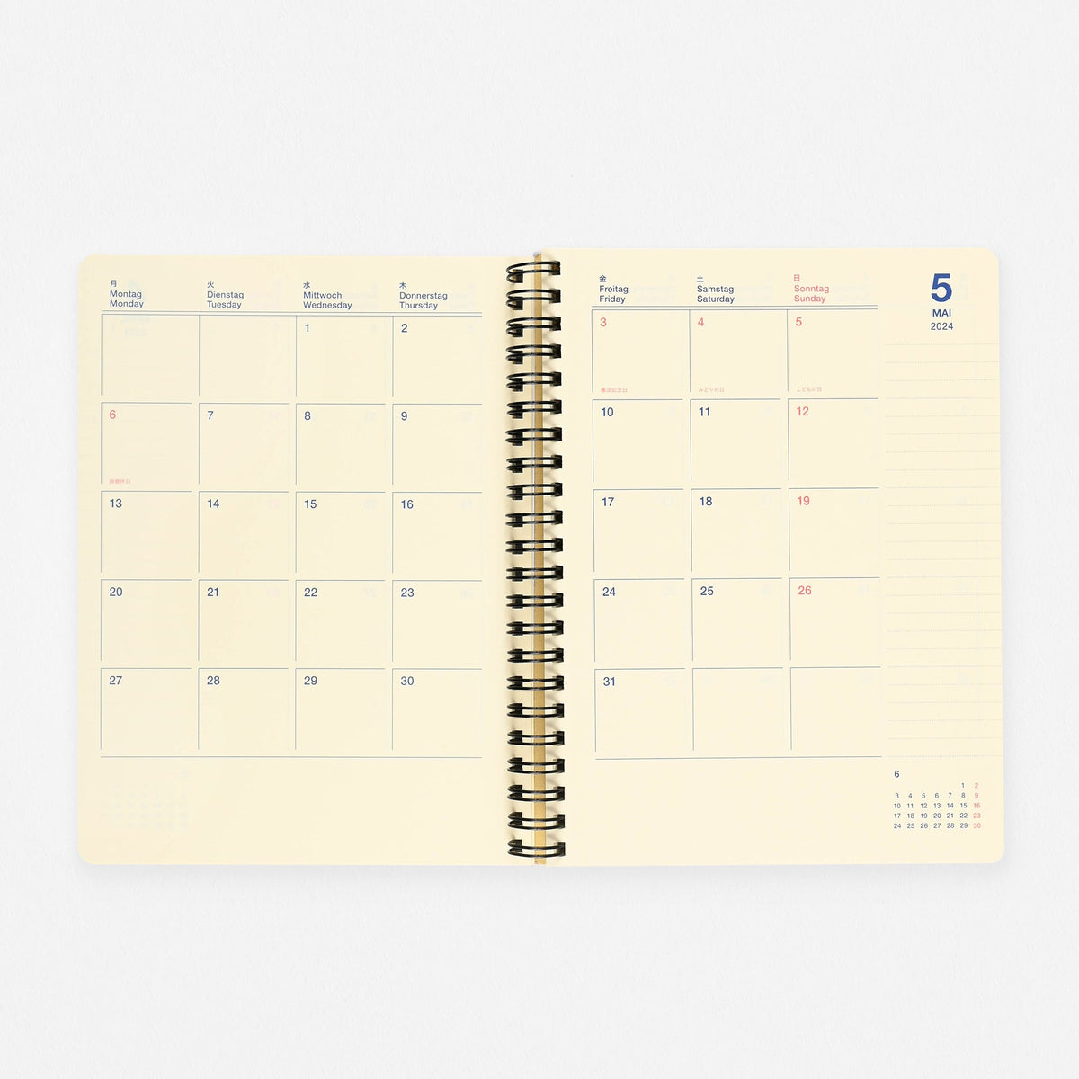 Delfonics Rollbahn 2024 Monthly Planner Yellow | Large, A5 Or Extra Large 