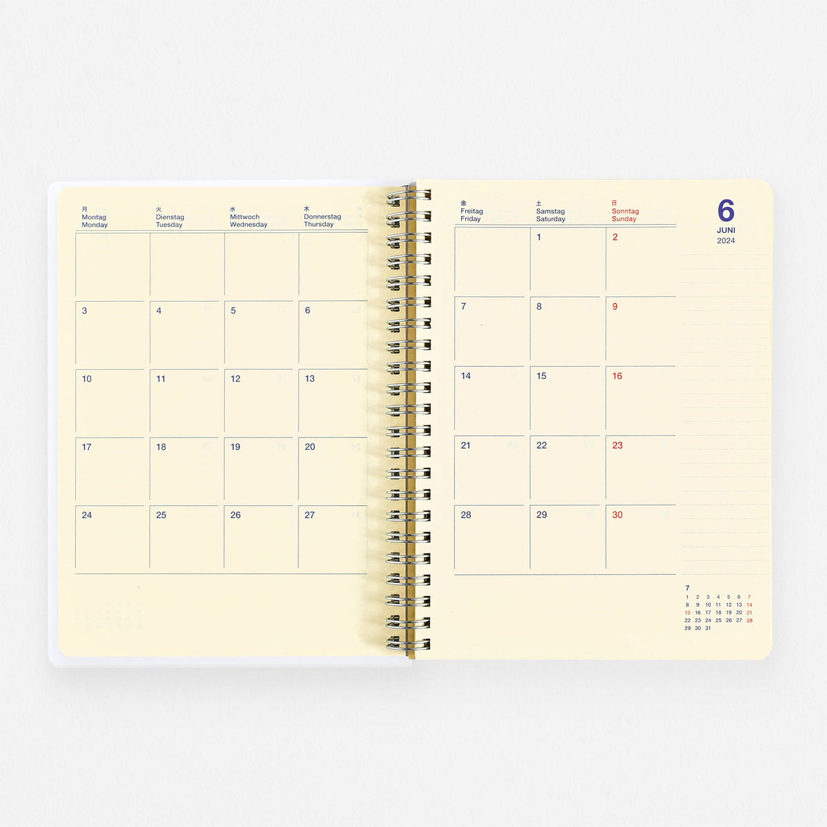 Delfonics Rollbahn 2024 Monthly Planner Leblanc Light Blue | Medium Or Large 