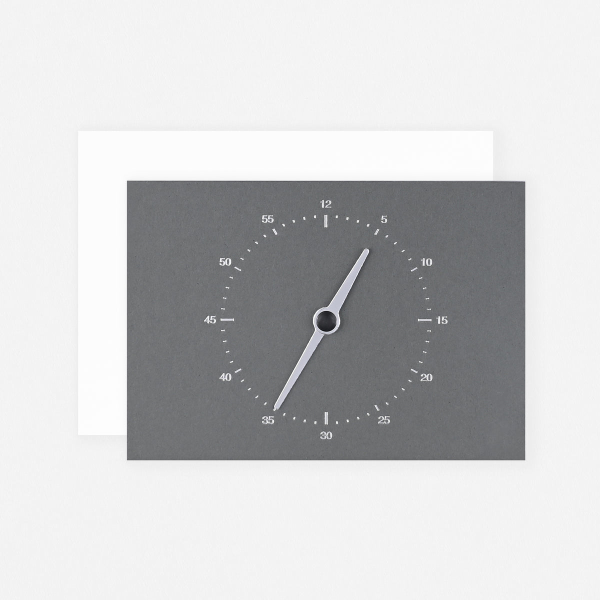 Dotsy Clock Greeting Card | Grey, White Or Black 