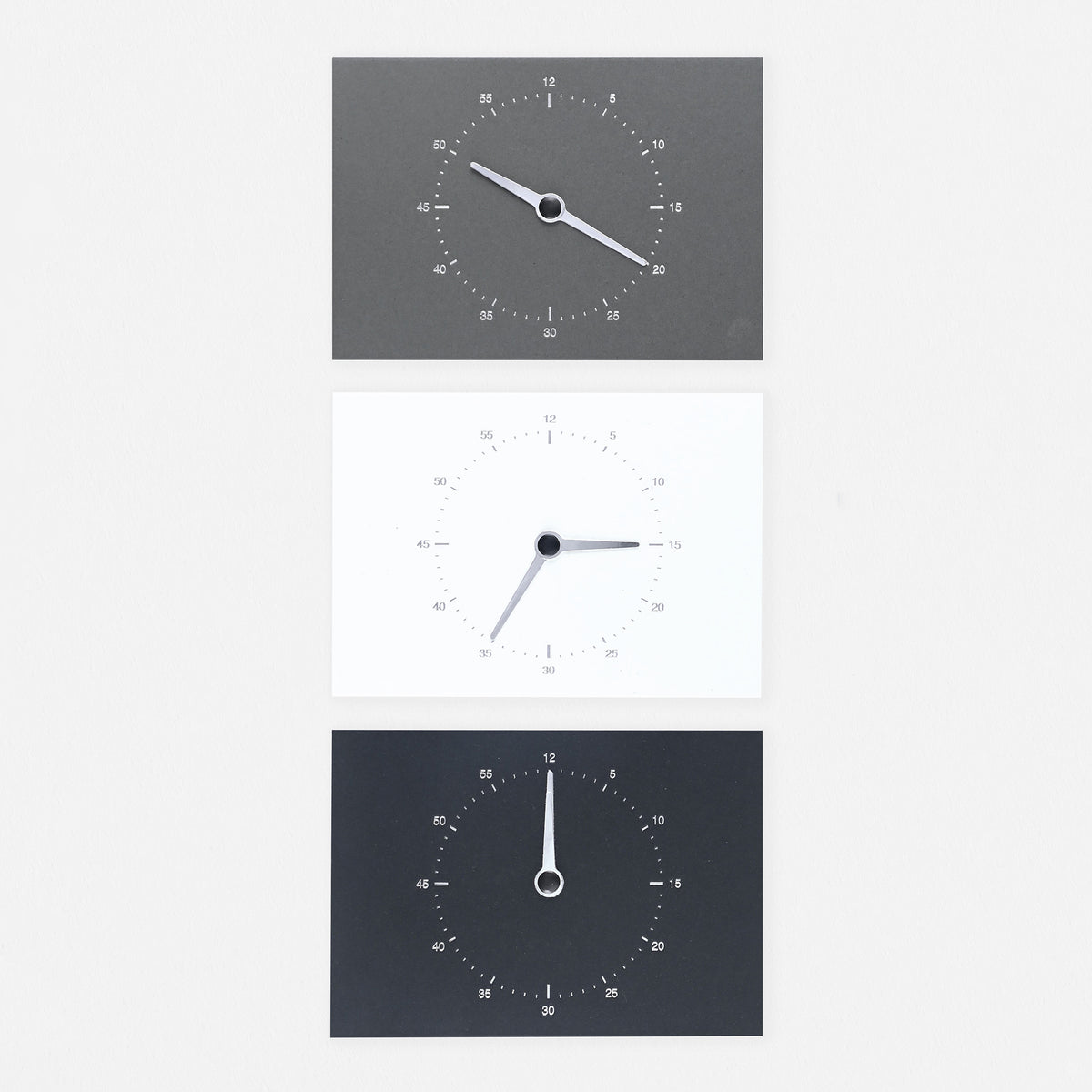 Dotsy Clock Greeting Card | Grey, White Or Black 