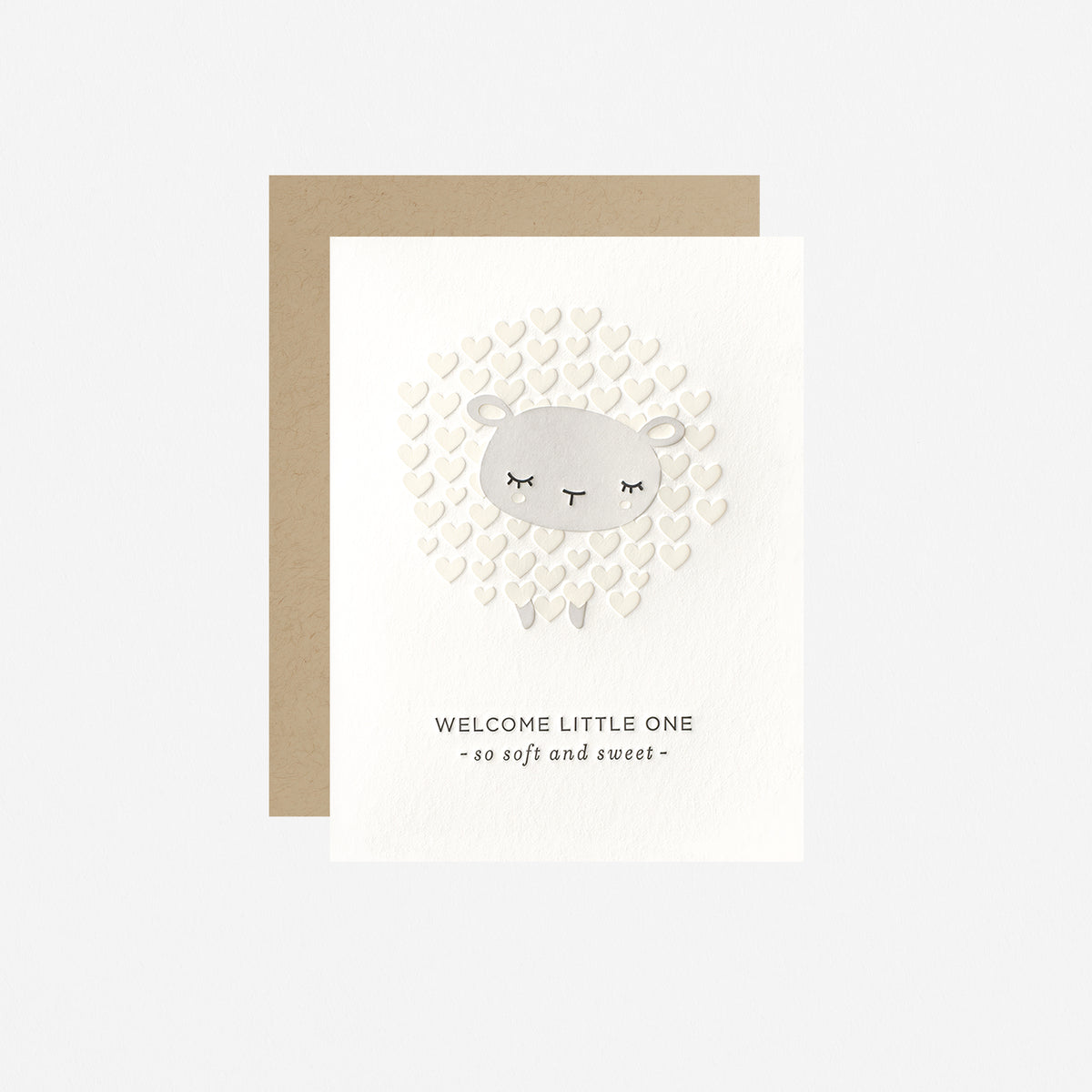 Elum Soft Sweet Lamb New Baby Greeting Card