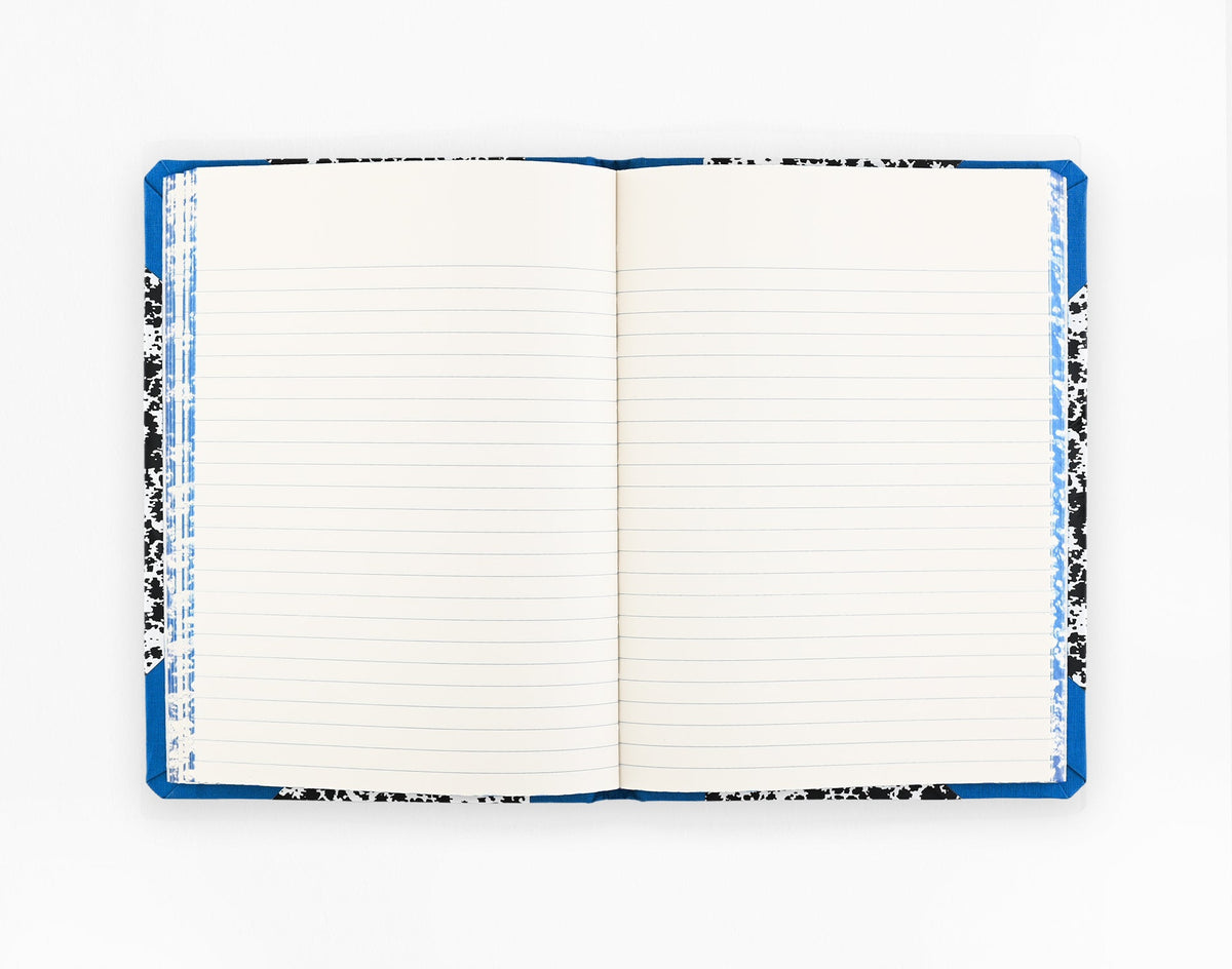 Emilio Braga Cloud Print Notebook Black, White & Blue A5 | Lined or Grid 