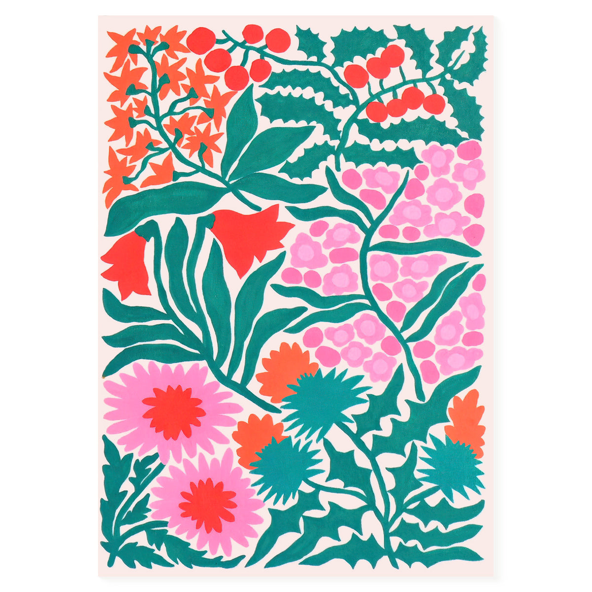 Evermade Christmas Flowers Holiday Card 