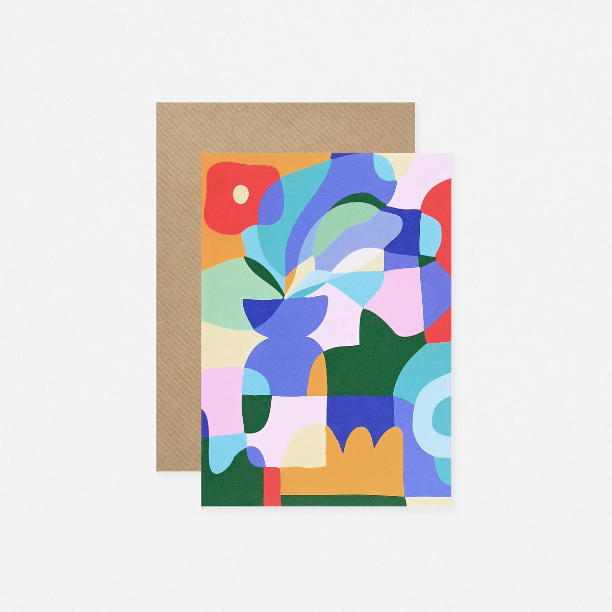 Evermade Red Poppy In Blue Vase Greeting Card 