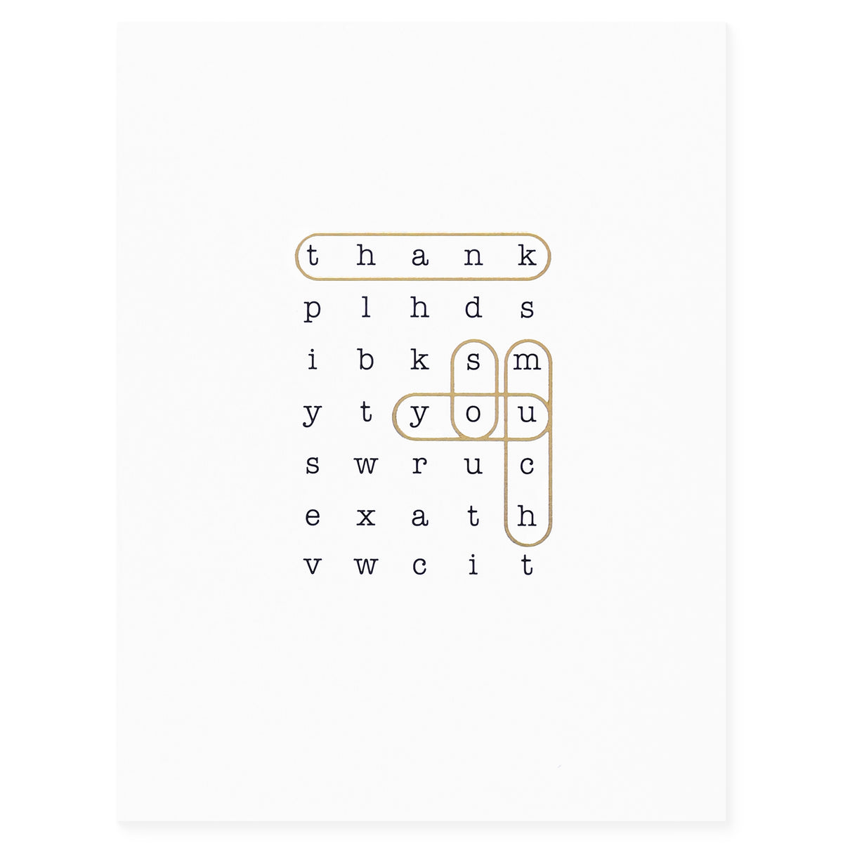 Fine Moments Word Search Thank You Card 