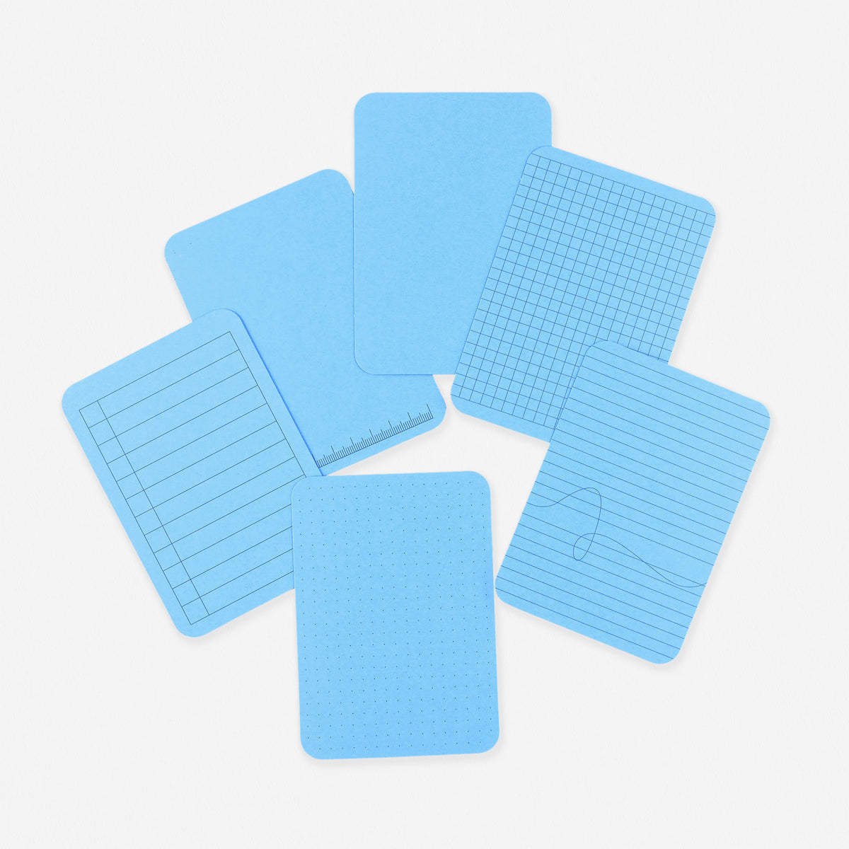 Foglietto Assorted Formats Memo Cards A7 Blue 