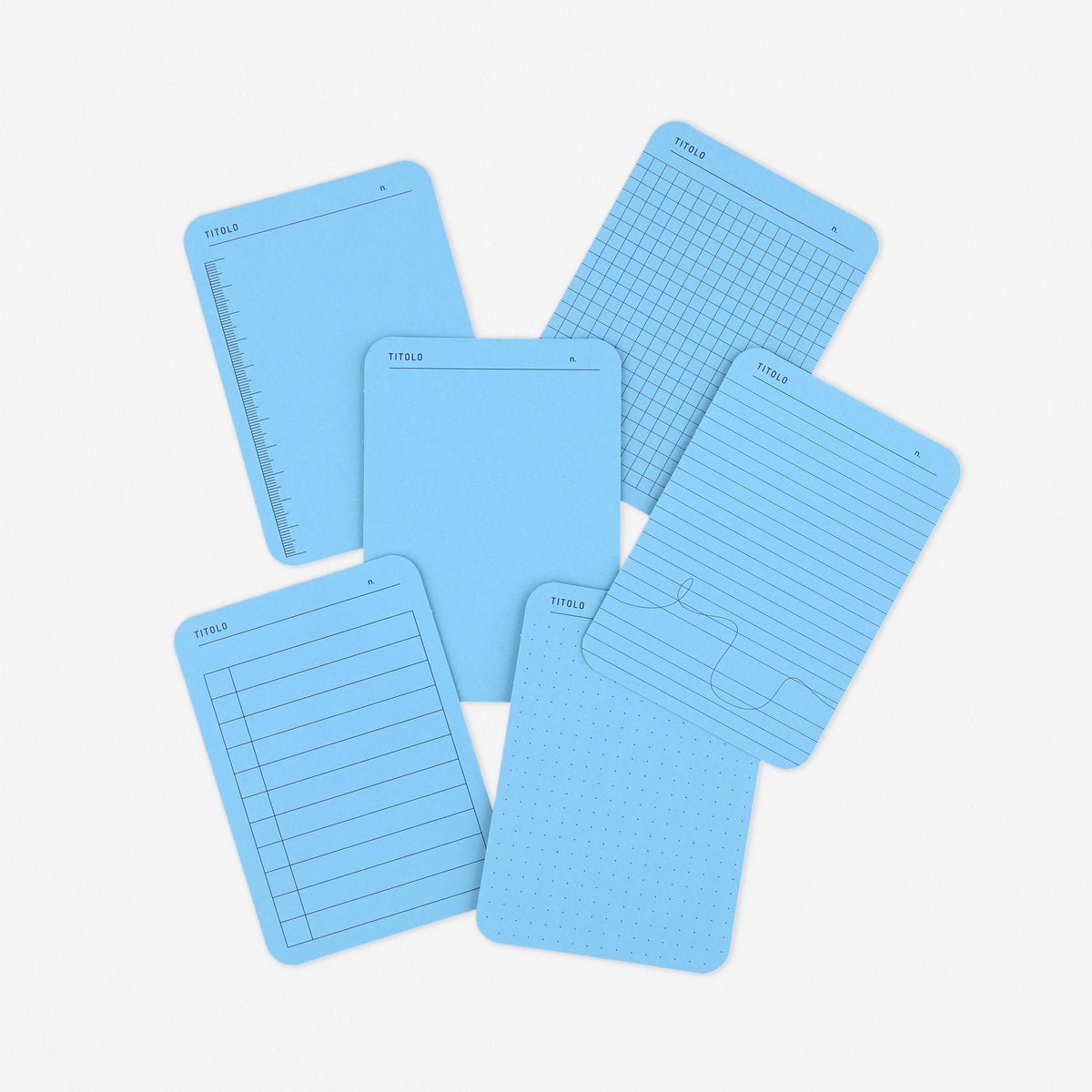 Foglietto Assorted Formats Memo Cards A7 Blue 