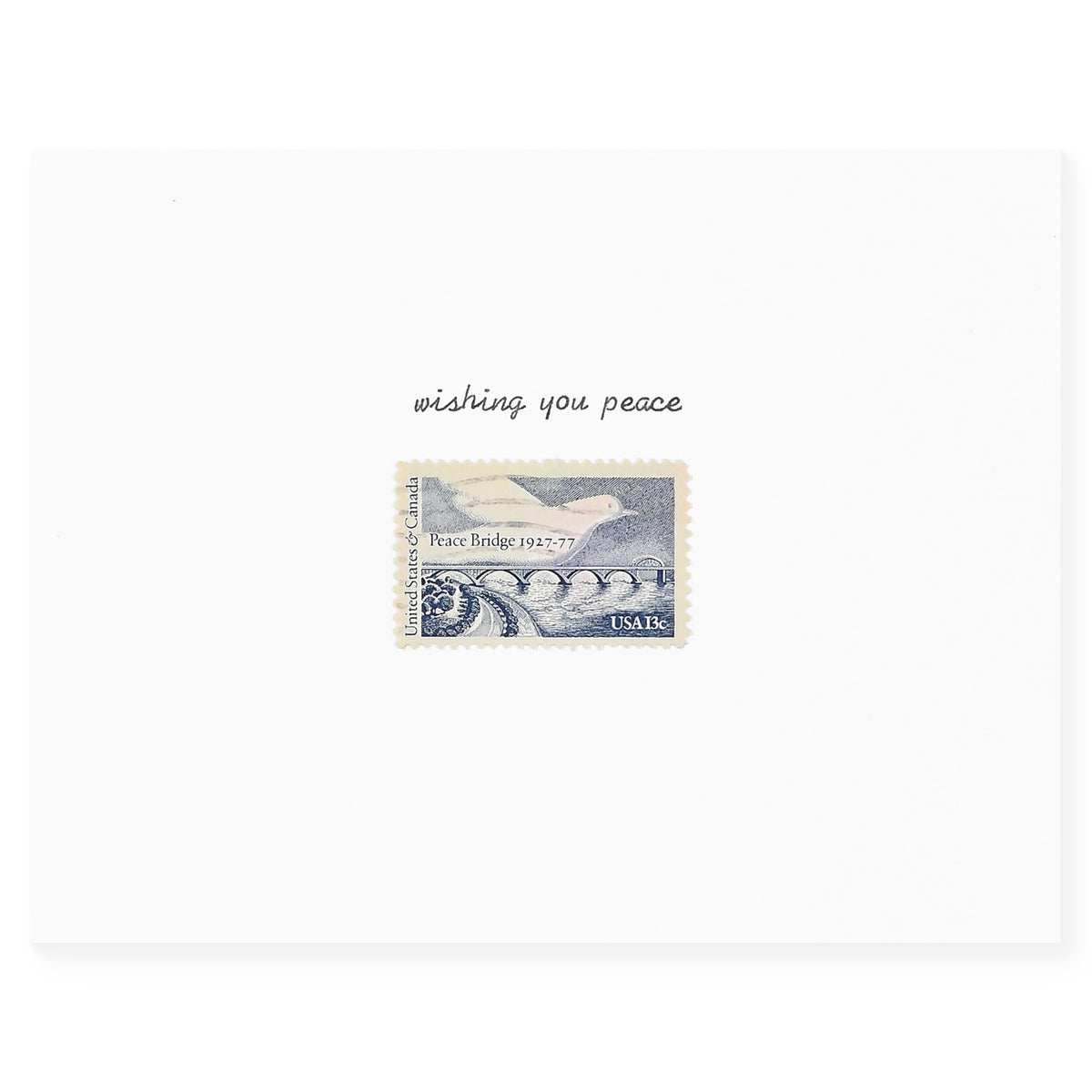 Galaxie Safari Wishing You Peace Vintage Stamp Greeting Card 