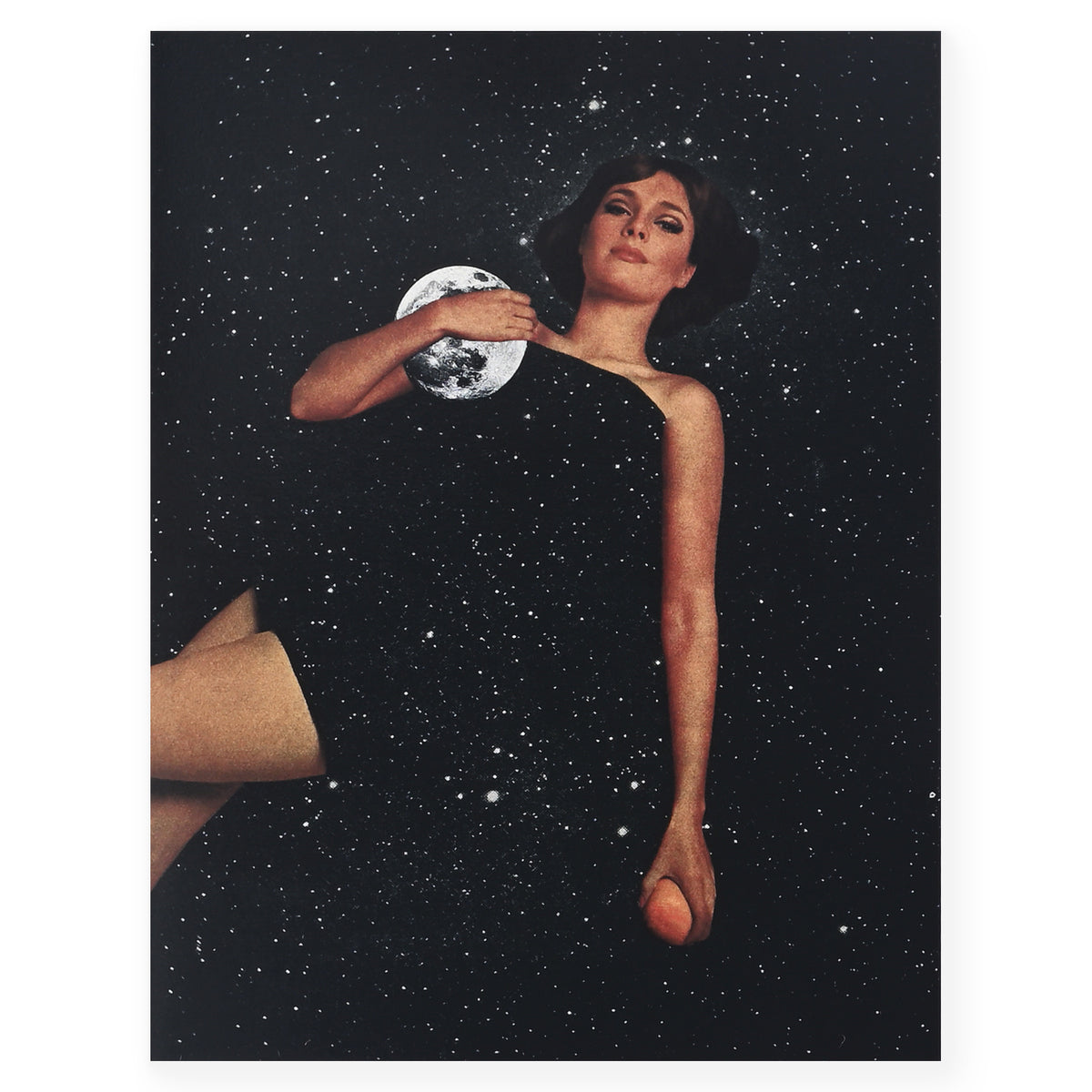 The Galek Sea Woman With Moon And Apple Greeting Card 