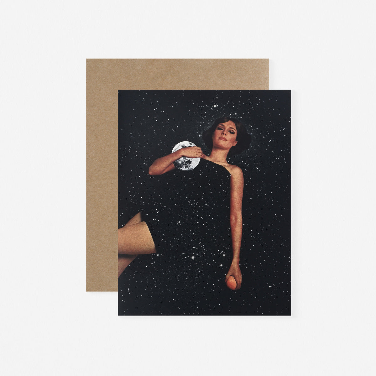 The Galek Sea Woman With Moon And Apple Greeting Card 