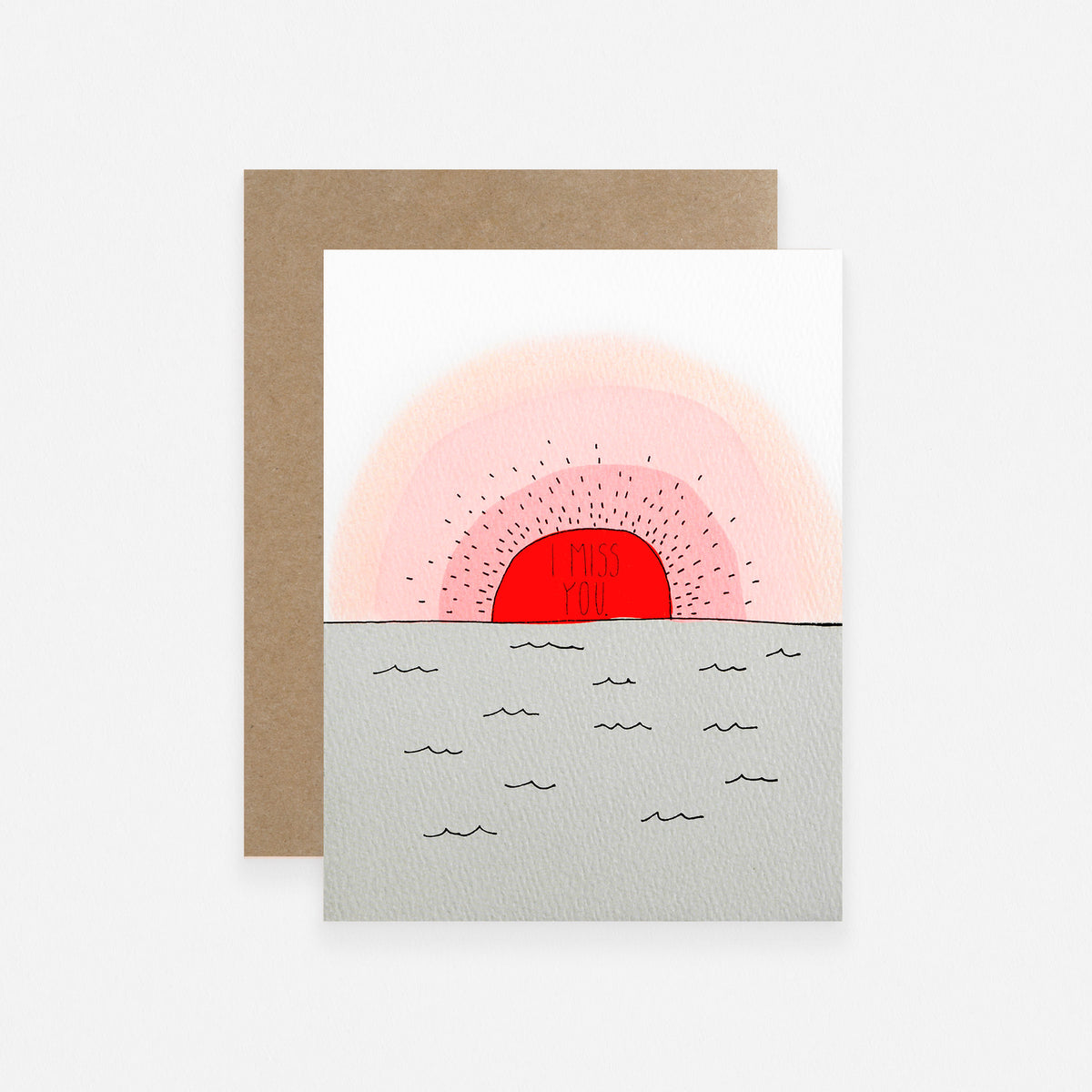 Hartland Cards Miss You Sunset Greeting Card