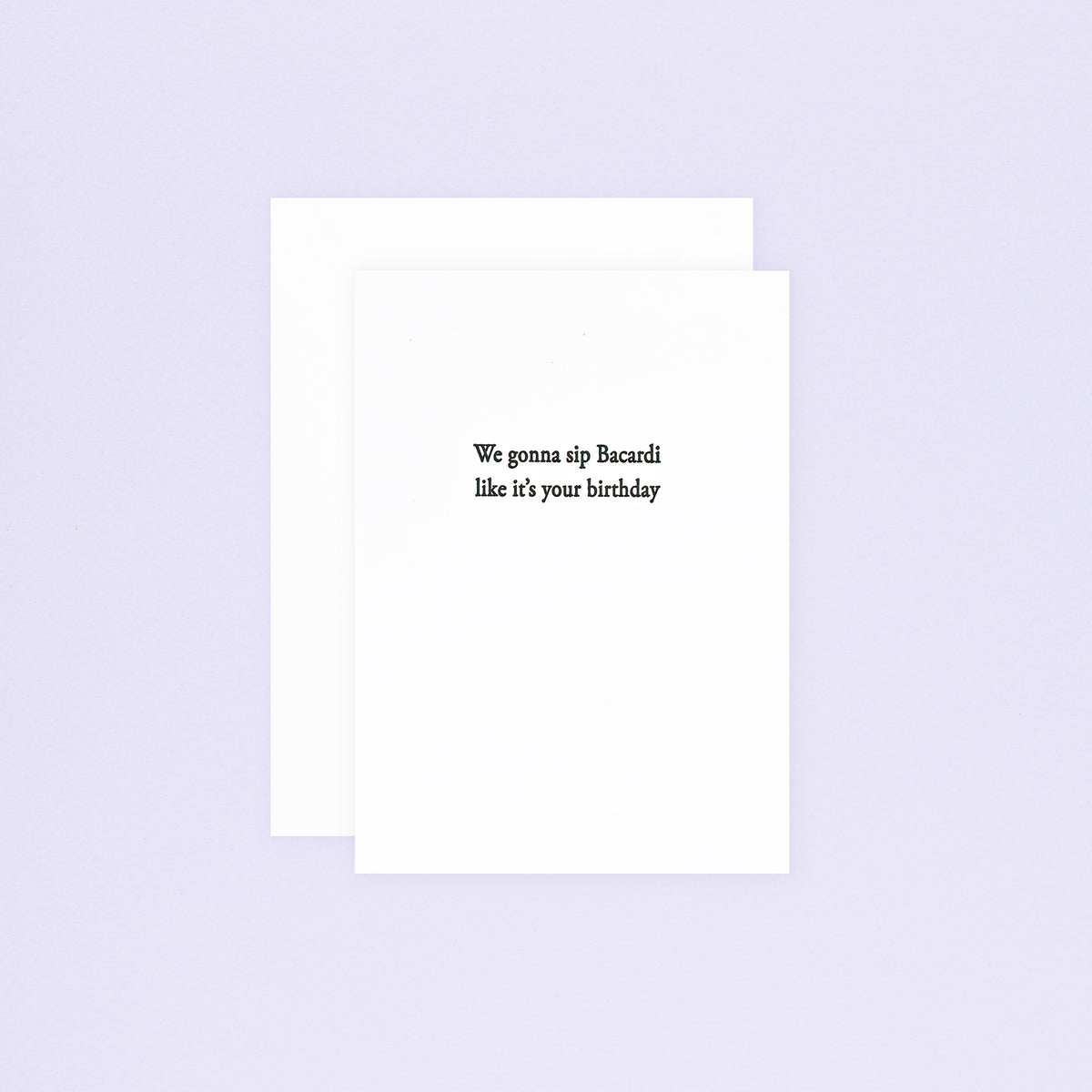 Hat Wig Glove Bacardi Birthday Card 