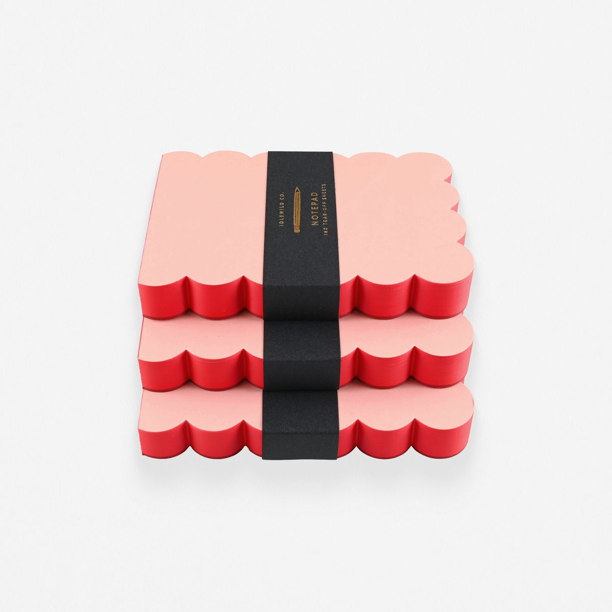 Idlewild Co. Scalloped Shaped Notepad | Peach + Persimmon Edge