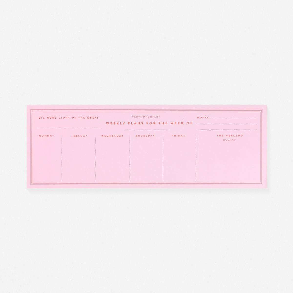 Imogen Owen Vintage Inspired Desk Planner Notepad Pink