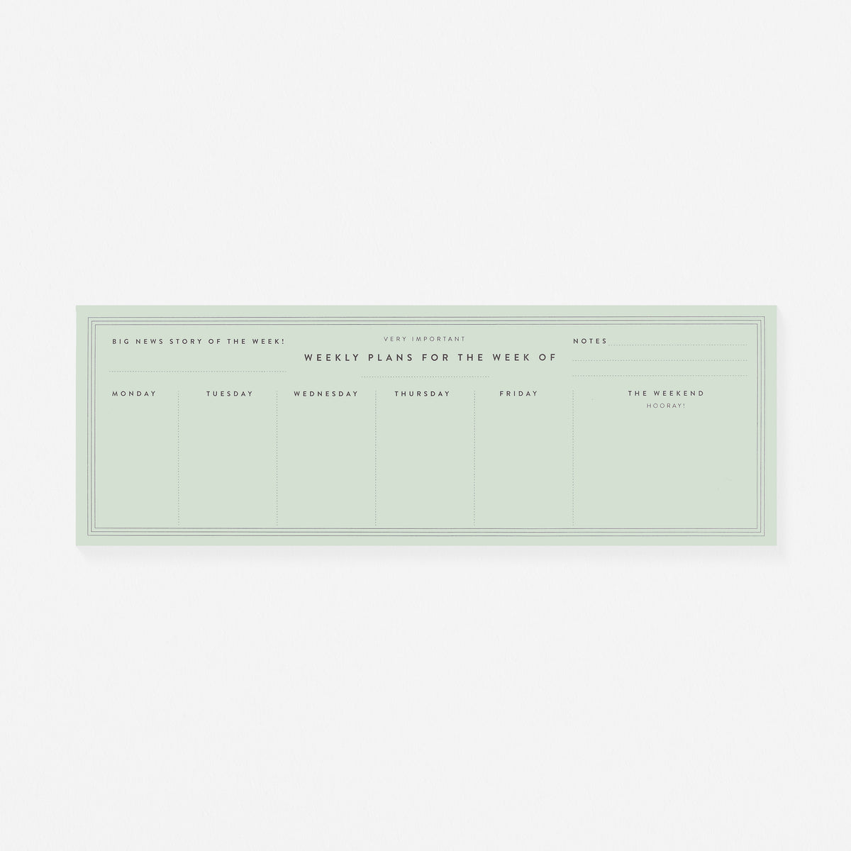 Imogen Owen Vintage Inspired Desk Planner Notepad Green