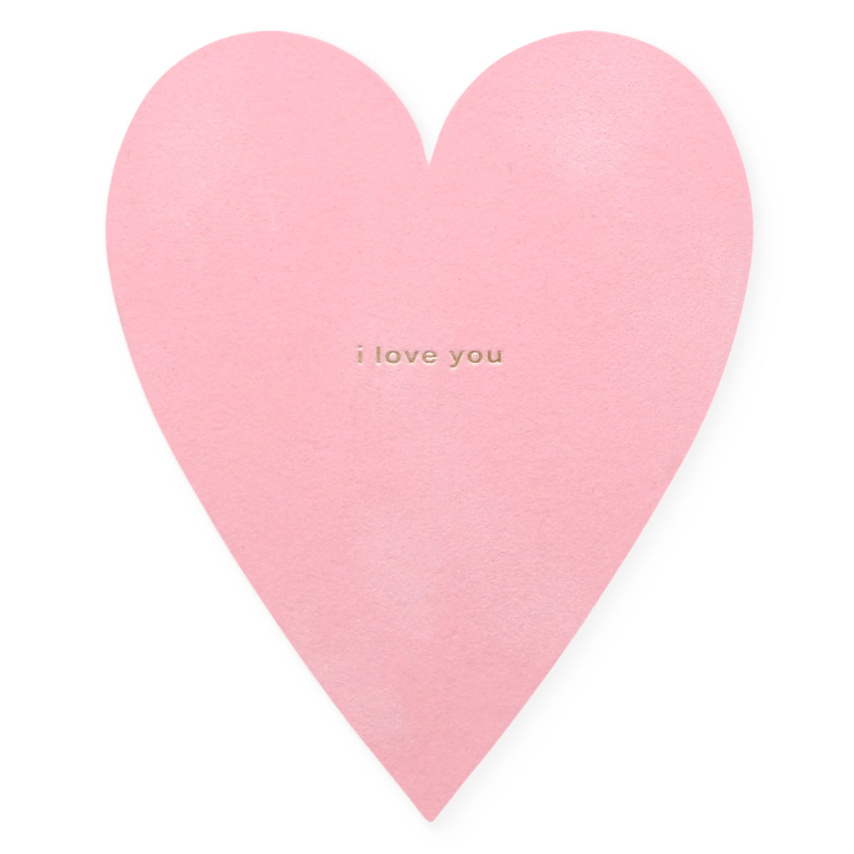 Inkello Pink Velveteen Heart I Love You Greeting Card 