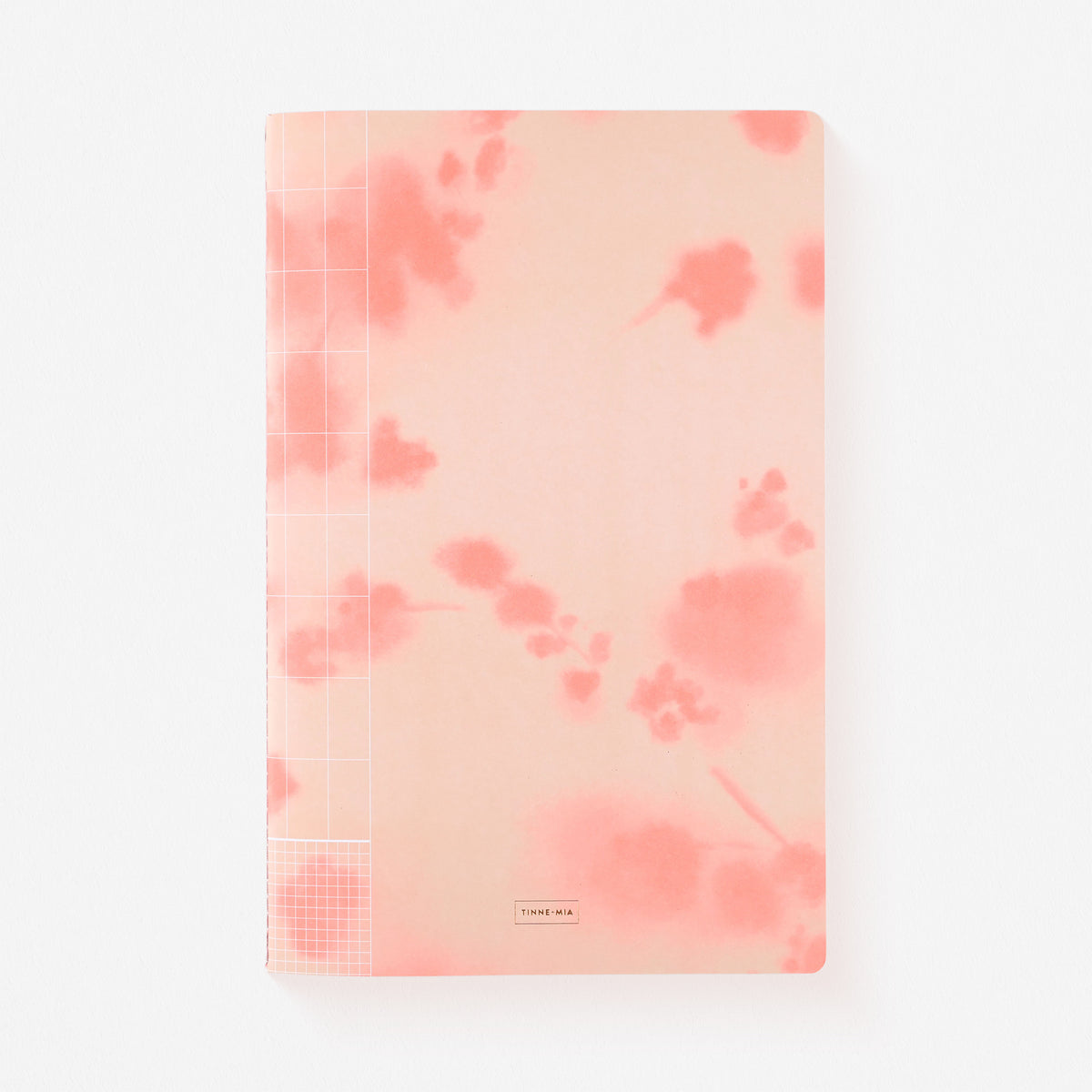 Tinne + Mia Ginger Blossom + Rose Grid Set of Two  Large Exercise Notebooks Lined 