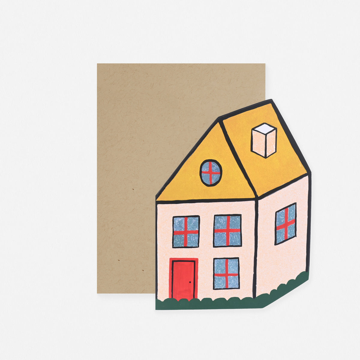 Isatopia Cozy Home Die-Cut Greeting Card