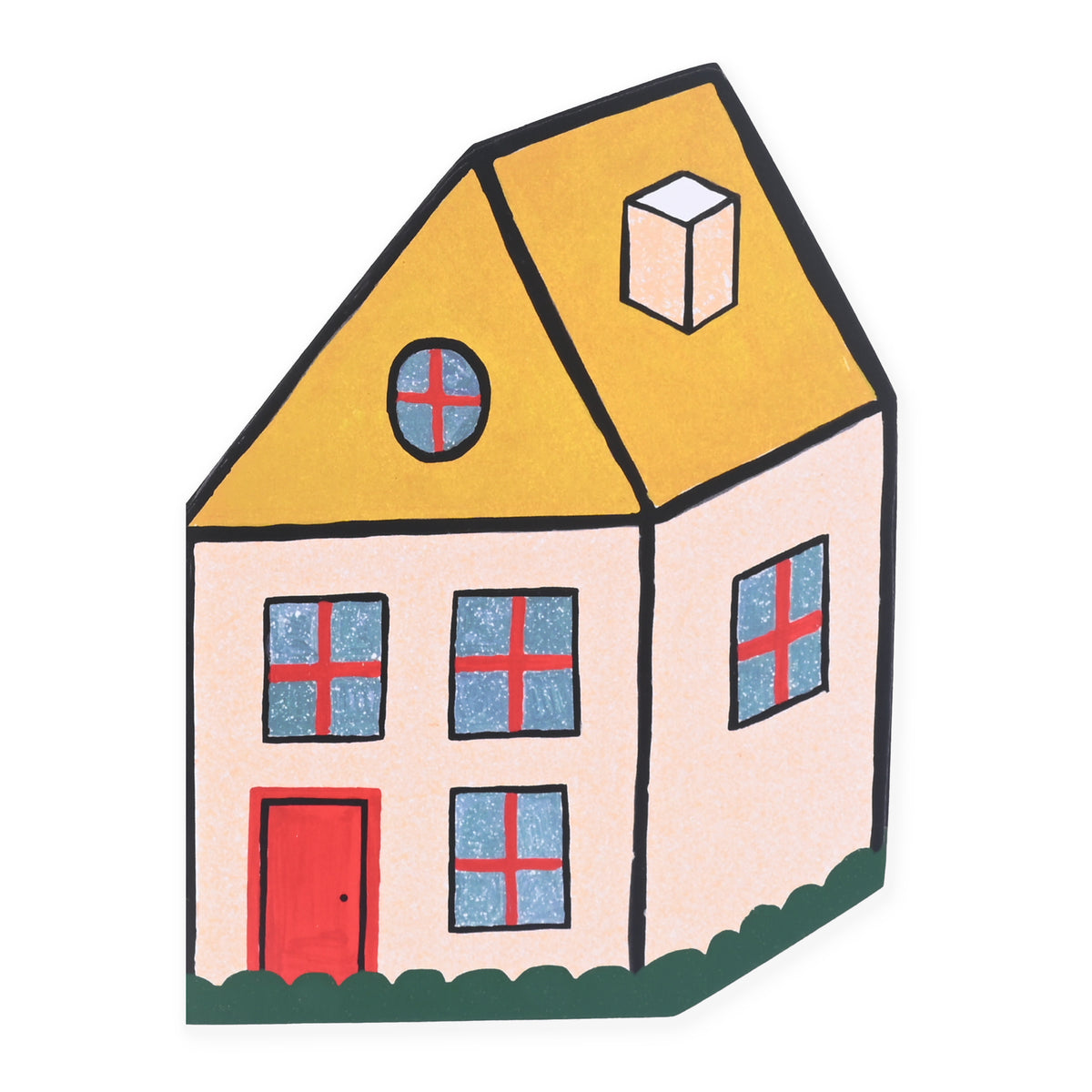 Isatopia Cozy Home Die-Cut Greeting Card