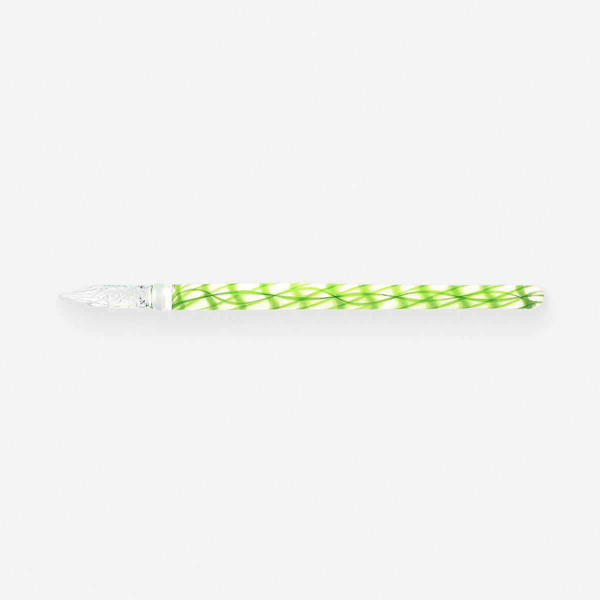 J. Herbin Hand-Blown Glass Dip Pen Swirl | 3 Colors Vert Pre (Green)
