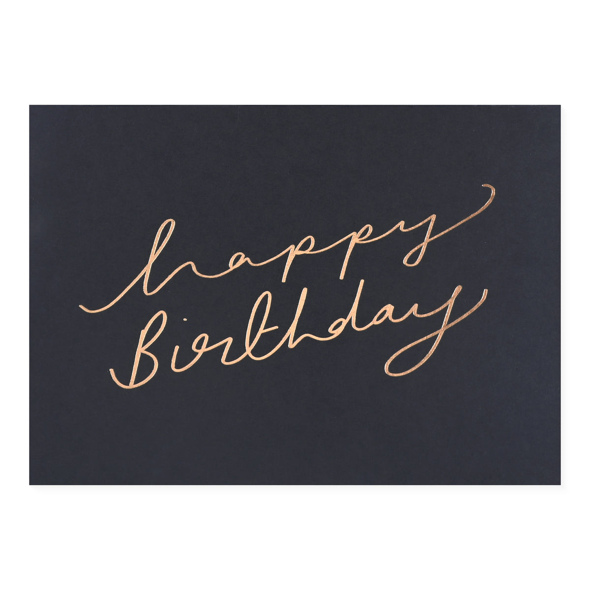 Katie Leamon Happy Birthday Scroll Script Flint Greeting Card