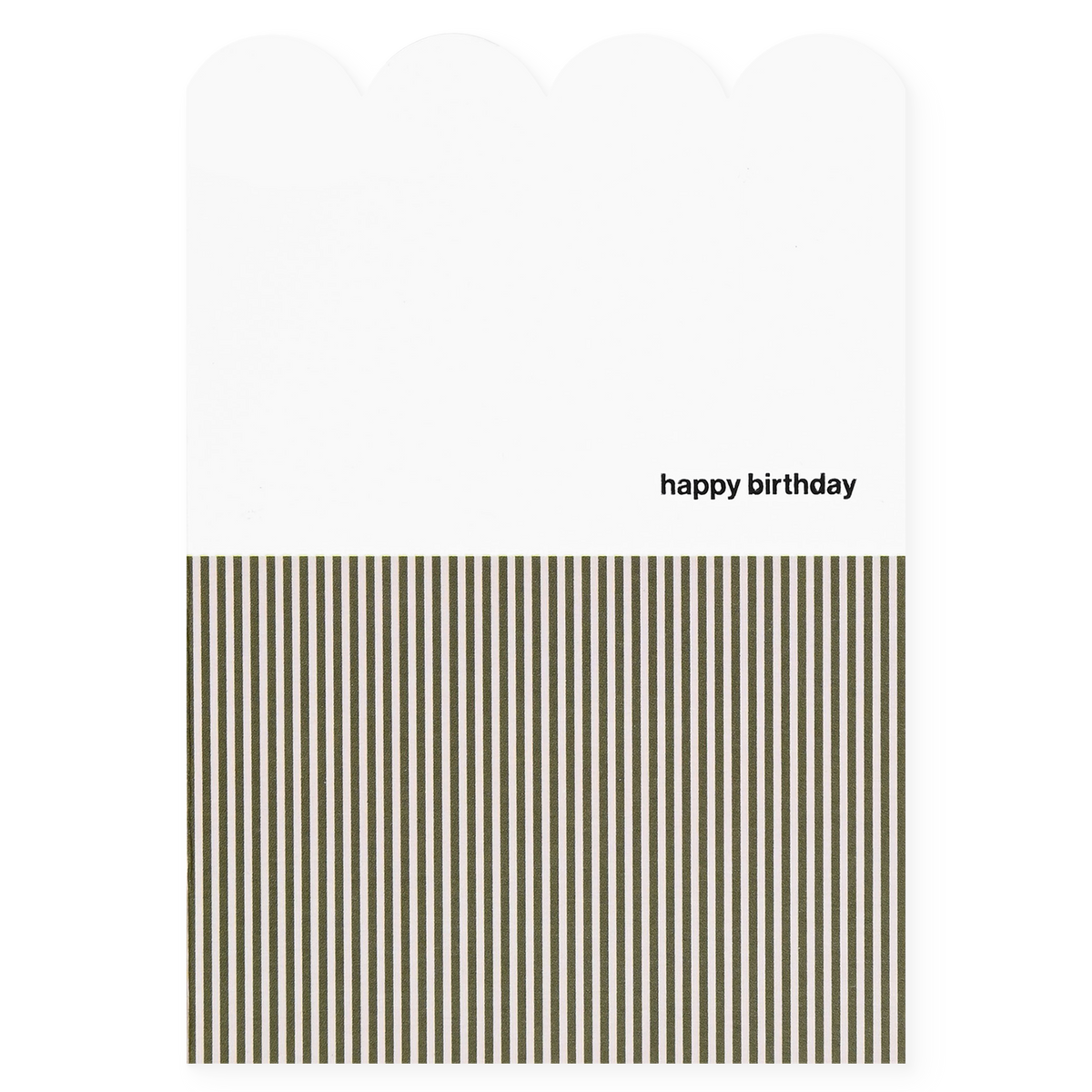 Kinshipped Happy Birthday Scallop  Greeting Card 