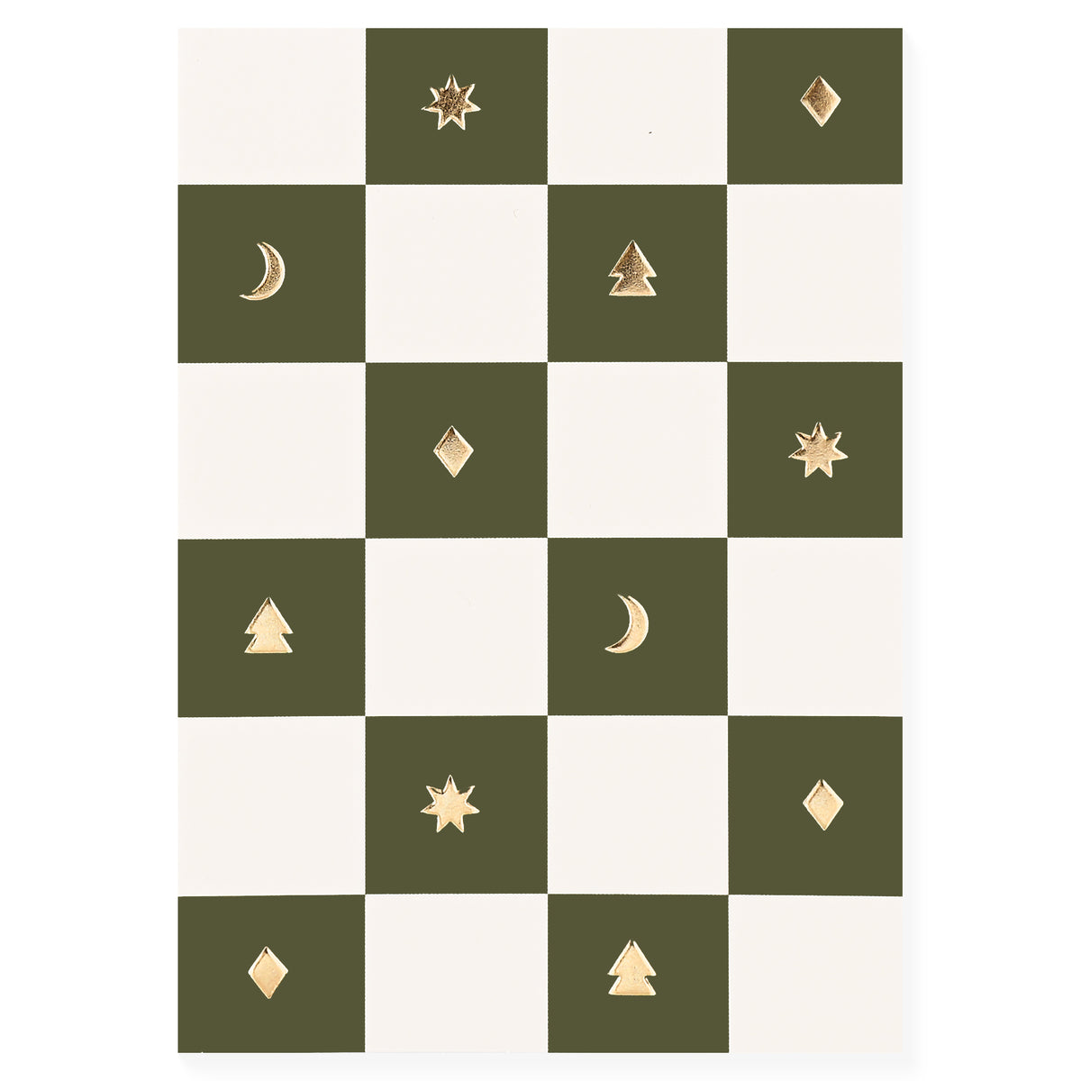 Kinshipped Checkerboard Christmas Holiday Cards Boxed