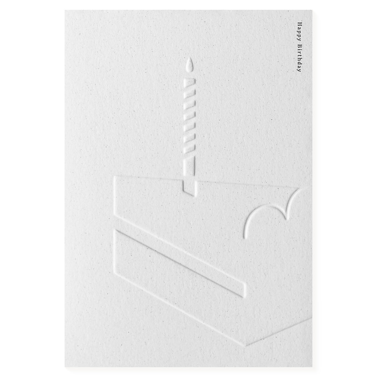 Kinshipped Cake Embossed Birthday Card 