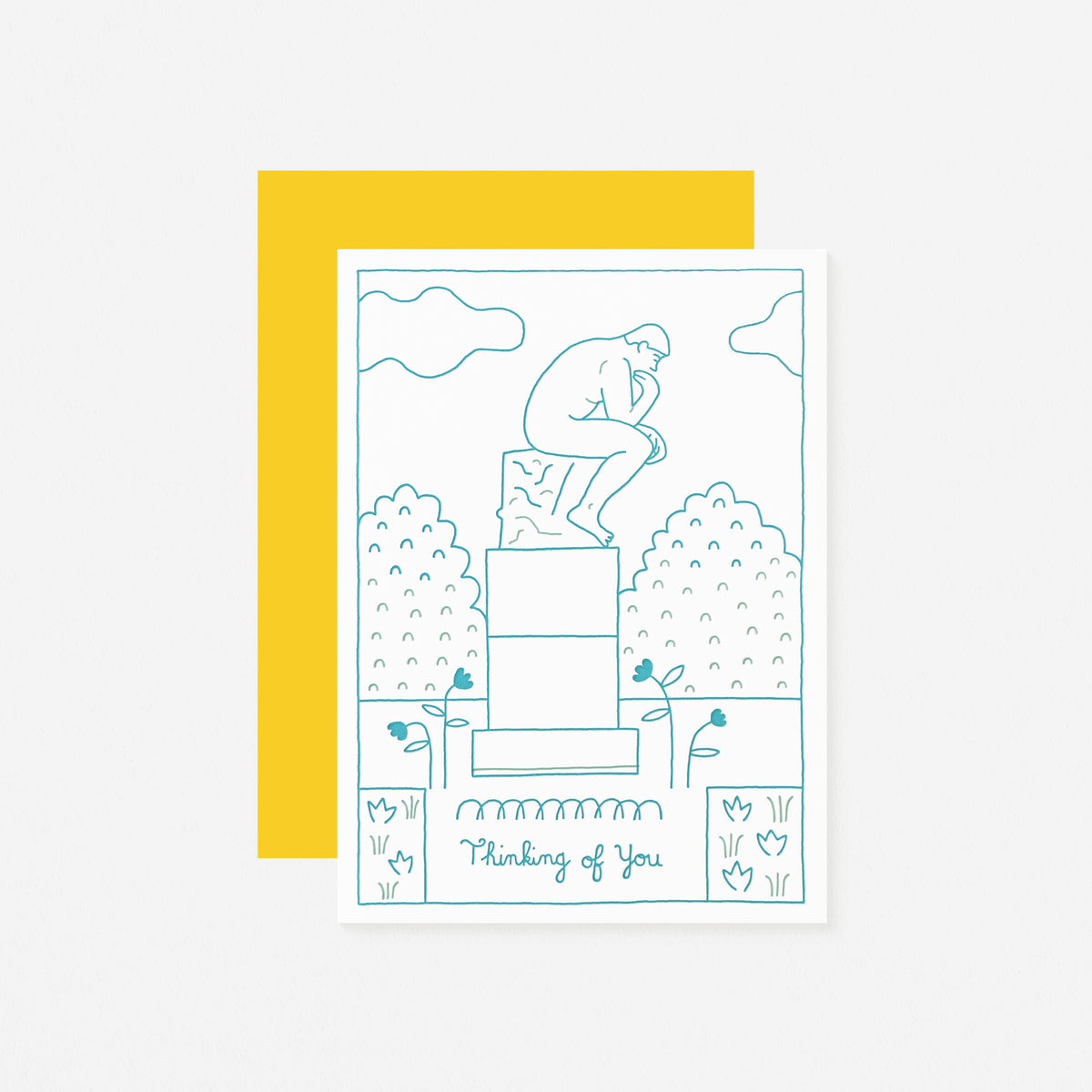 Letterpress De Paris Thinking Of You Greeting Card 