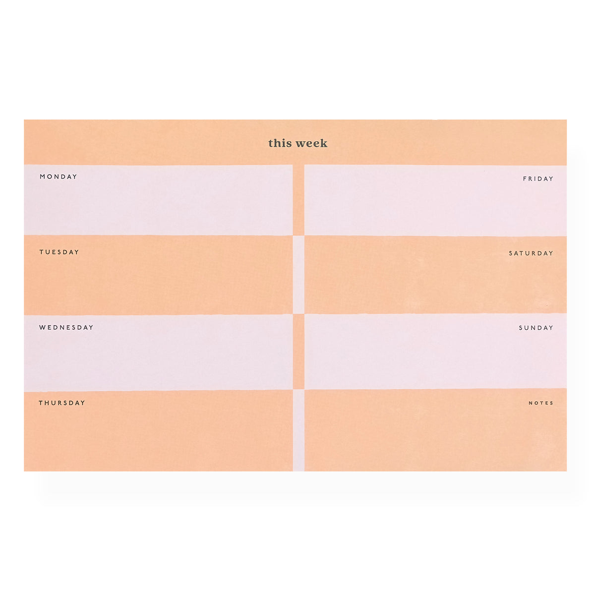 Library Design Co. Large Week Pad Pink