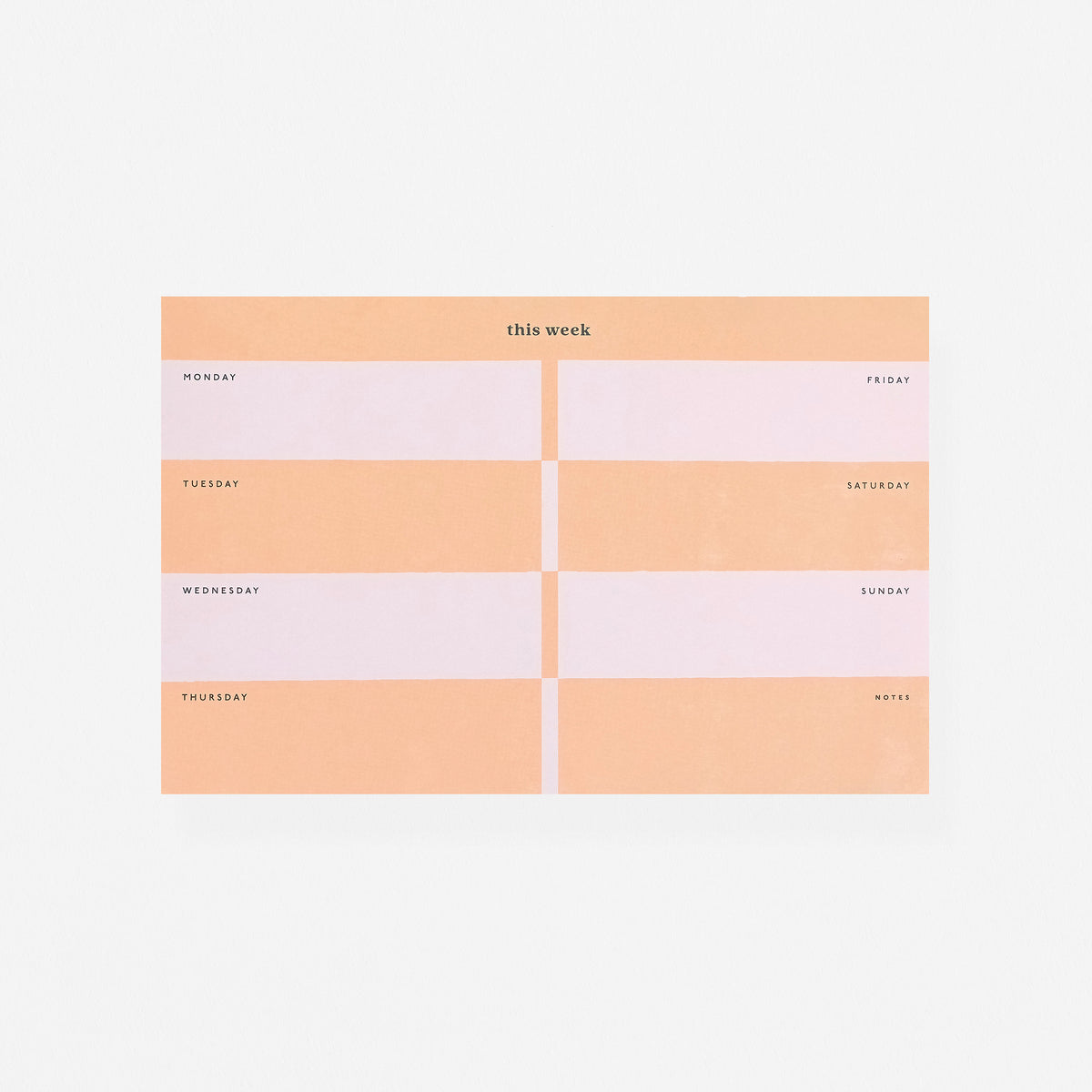 Library Design Co. Large Week Pad Pink