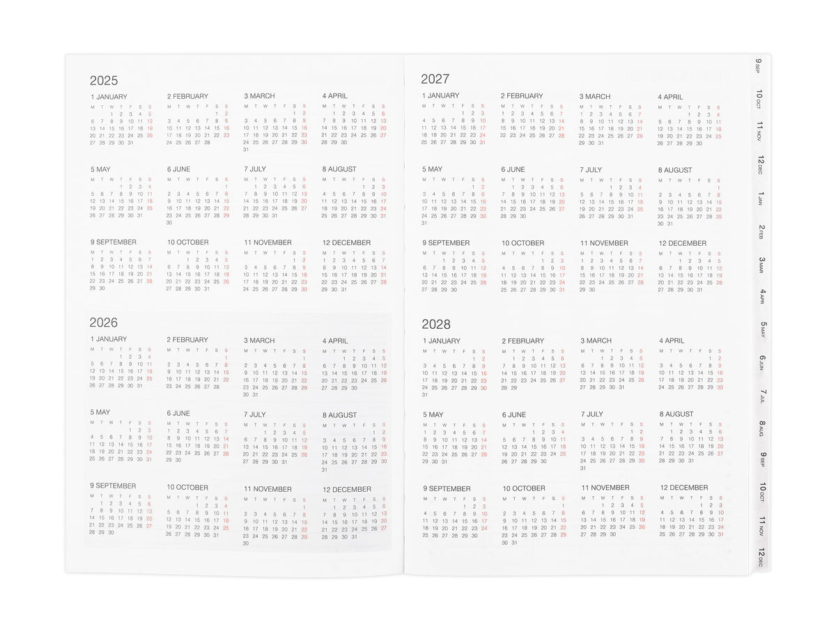 MARK'S Inc. Gradient 2025-2026 16 Month Monthly/Weekly Planner A5