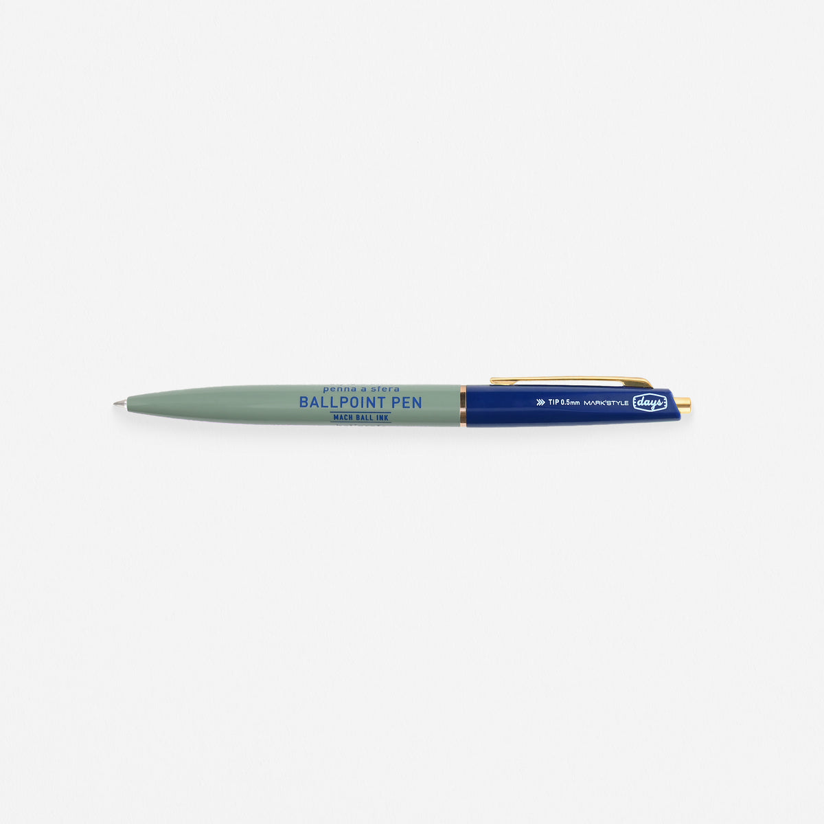 MARK'S Inc. Mark's x Anterique Mach Ball Ink Ballpoint Pen | 3 Colorways Sage Green + Navy