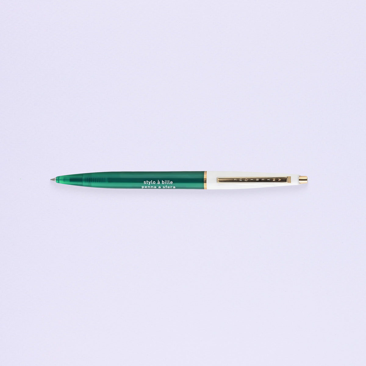 MARK'S Inc. Mark's x Anterique Mach Ball Ink Ballpoint Pen | 3 Colorways Clear Forest Green + White